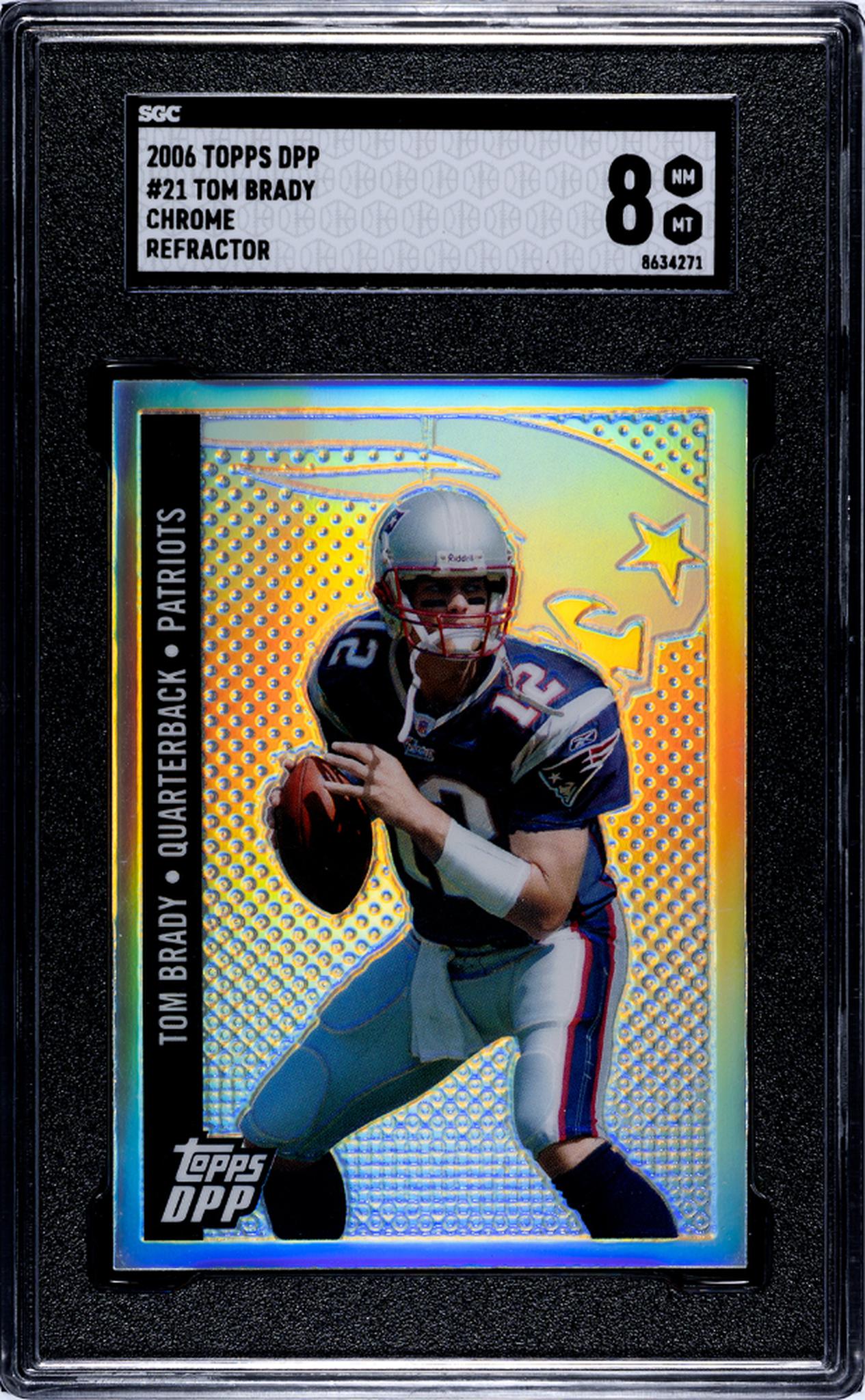 2006 Topps Draft Picks & Prospects #21 Tom Brady Chrome Refractor SGC 8