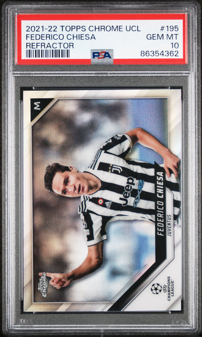 2021-22 Topps Chrome Federico Chiesa #195 Refractor PSA 10