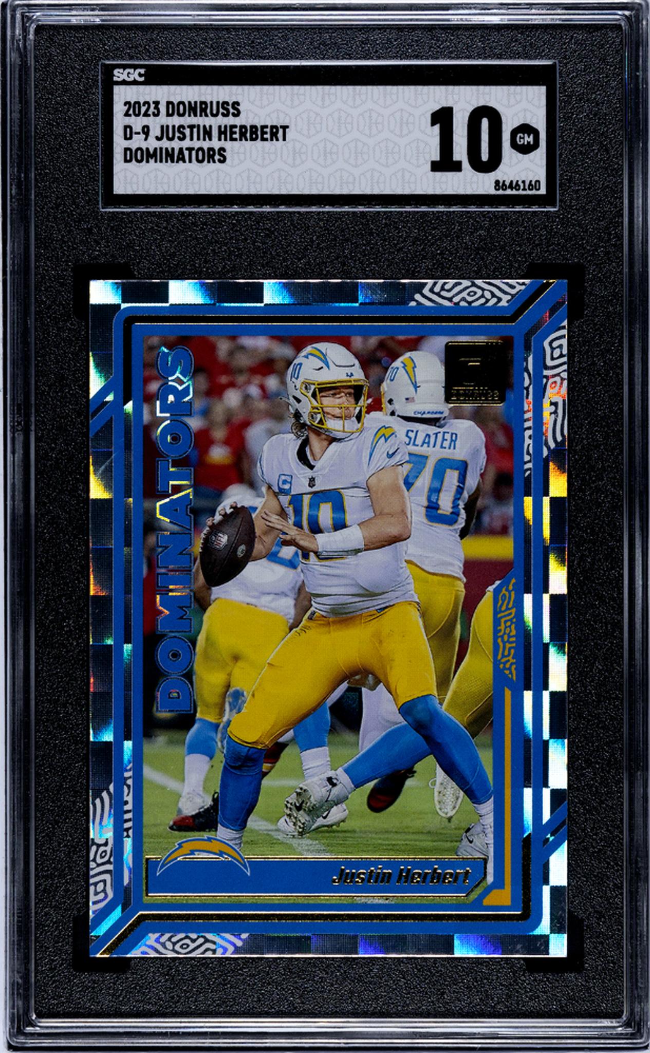 2023 Donruss #D-9 Justin Herbert Dominators SGC 10