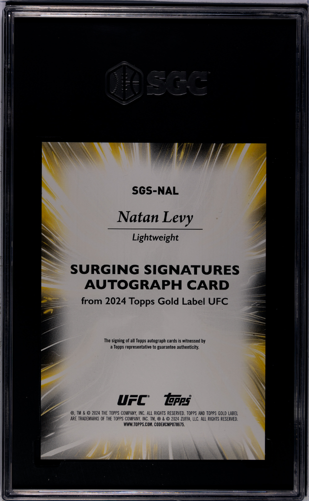 2024 Topps Gold Label #SGS-NAL Natan Levy Surging Signatures /299 SGC 10