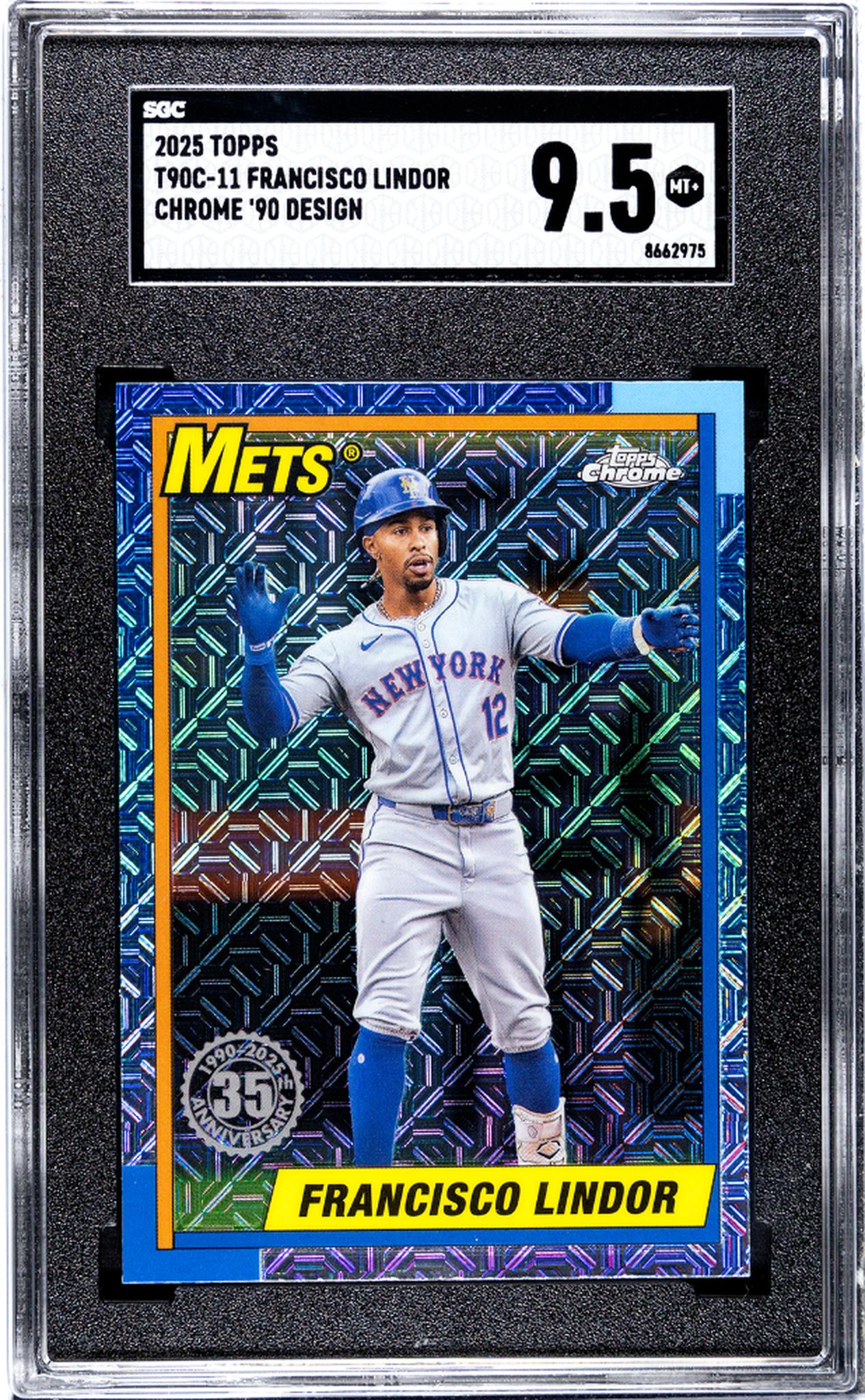 2025 Topps Chrome '90 Design Francisco Lindor #T90C-11 SGC 9.5