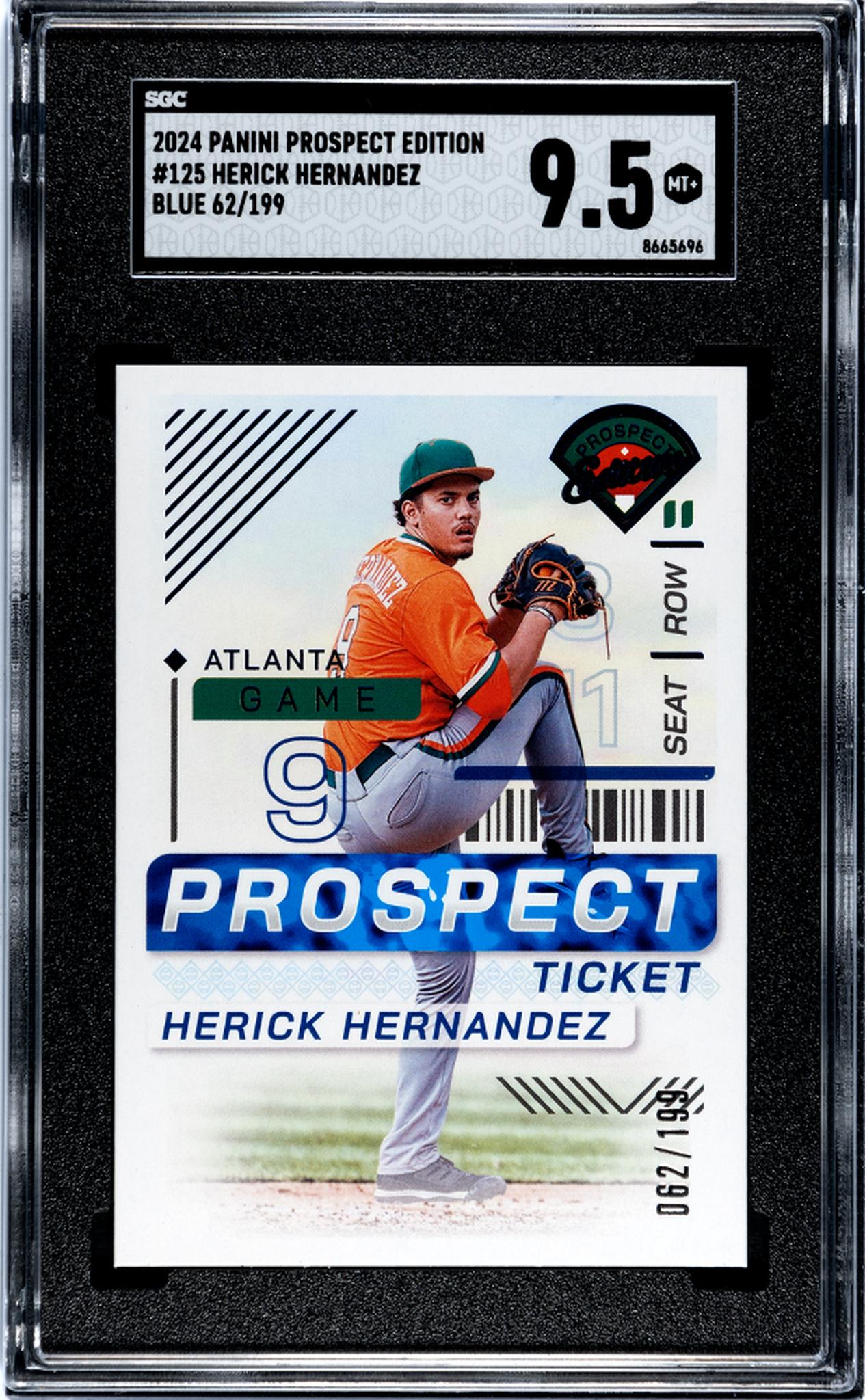 2024 Panini Prospect Edition Blue Herick Hernandez #125 /199 SGC 9.5