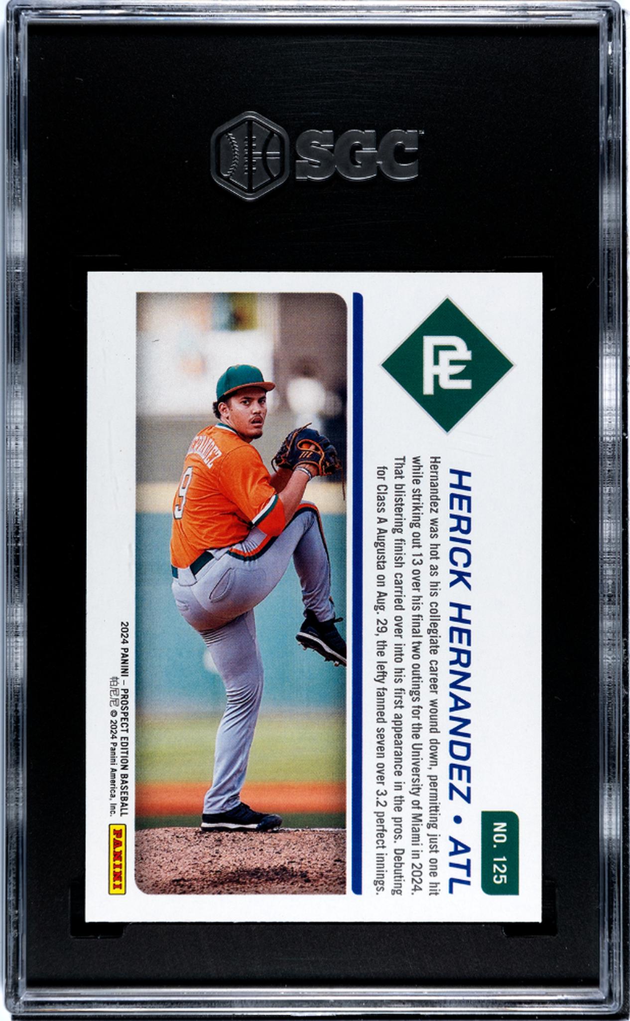 2024 Panini Prospect Edition Blue Herick Hernandez #125 /199 SGC 9.5