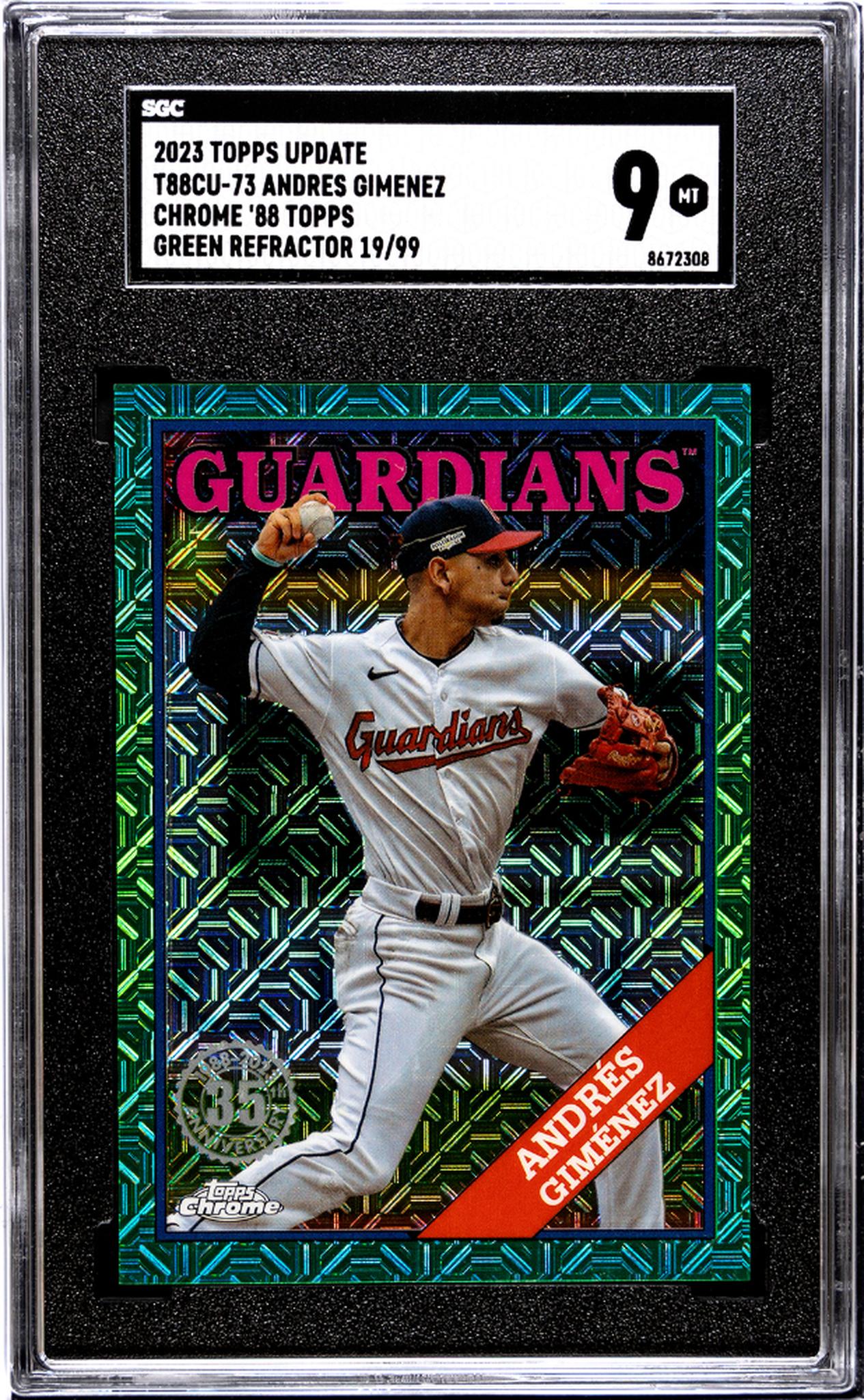 2023 Topps Update Chrome Green Refractor Andrés Giménez #T88CU-73 /99 SGC 9