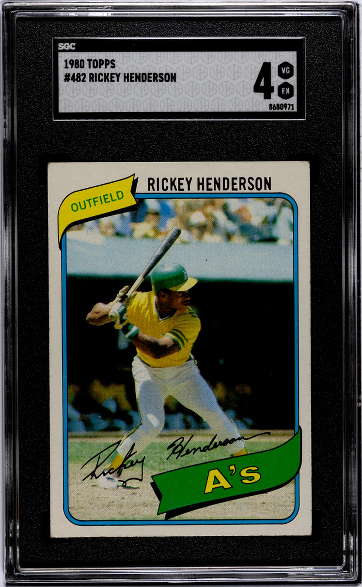 1980 Topps Rickey Henderson #482 RC SGC 4