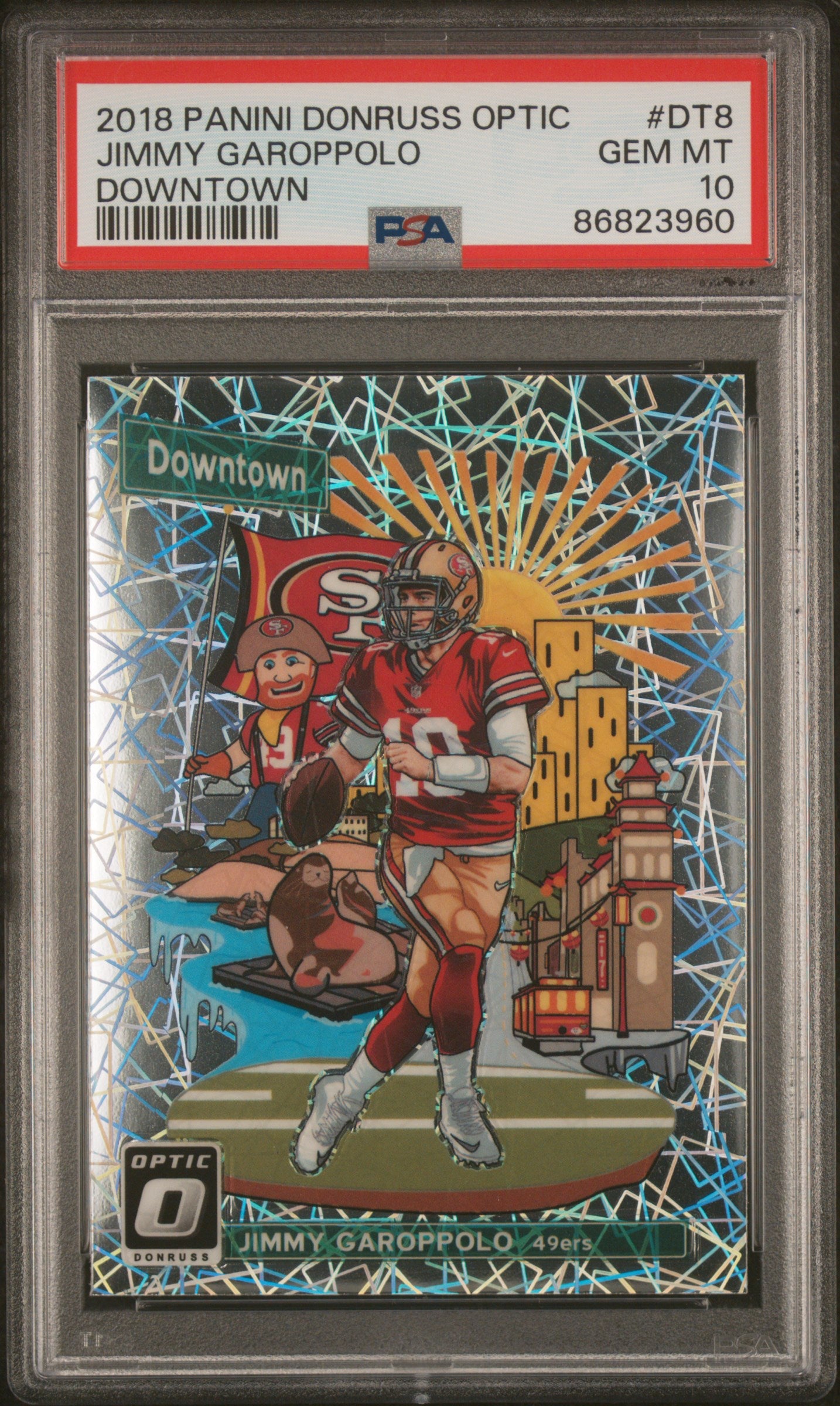 2018 Panini Donruss Optic Downtown Jimmy Garoppolo #DT8 PSA 10