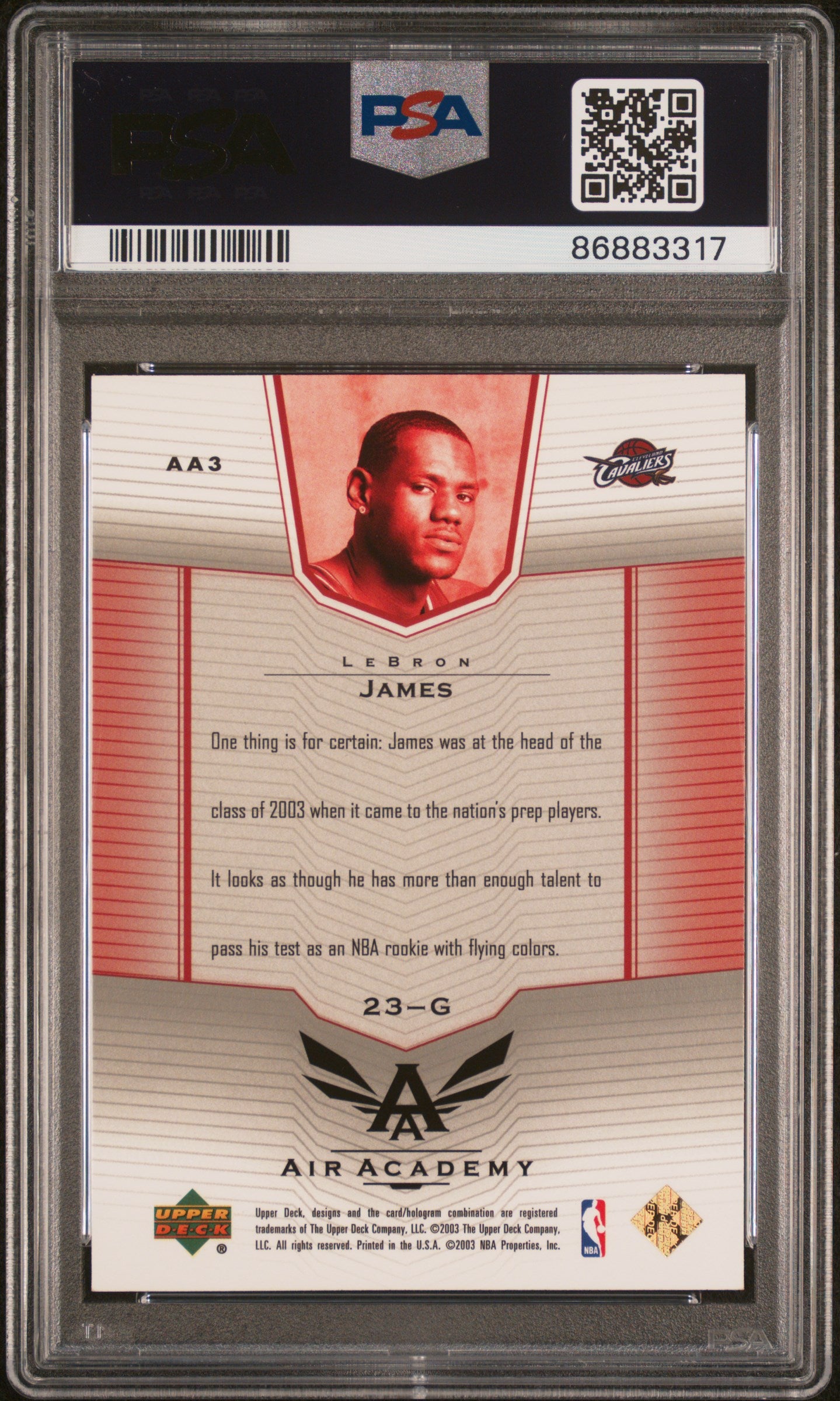 2003 Upper Deck Air Academy LeBron James #AA3 PSA 10