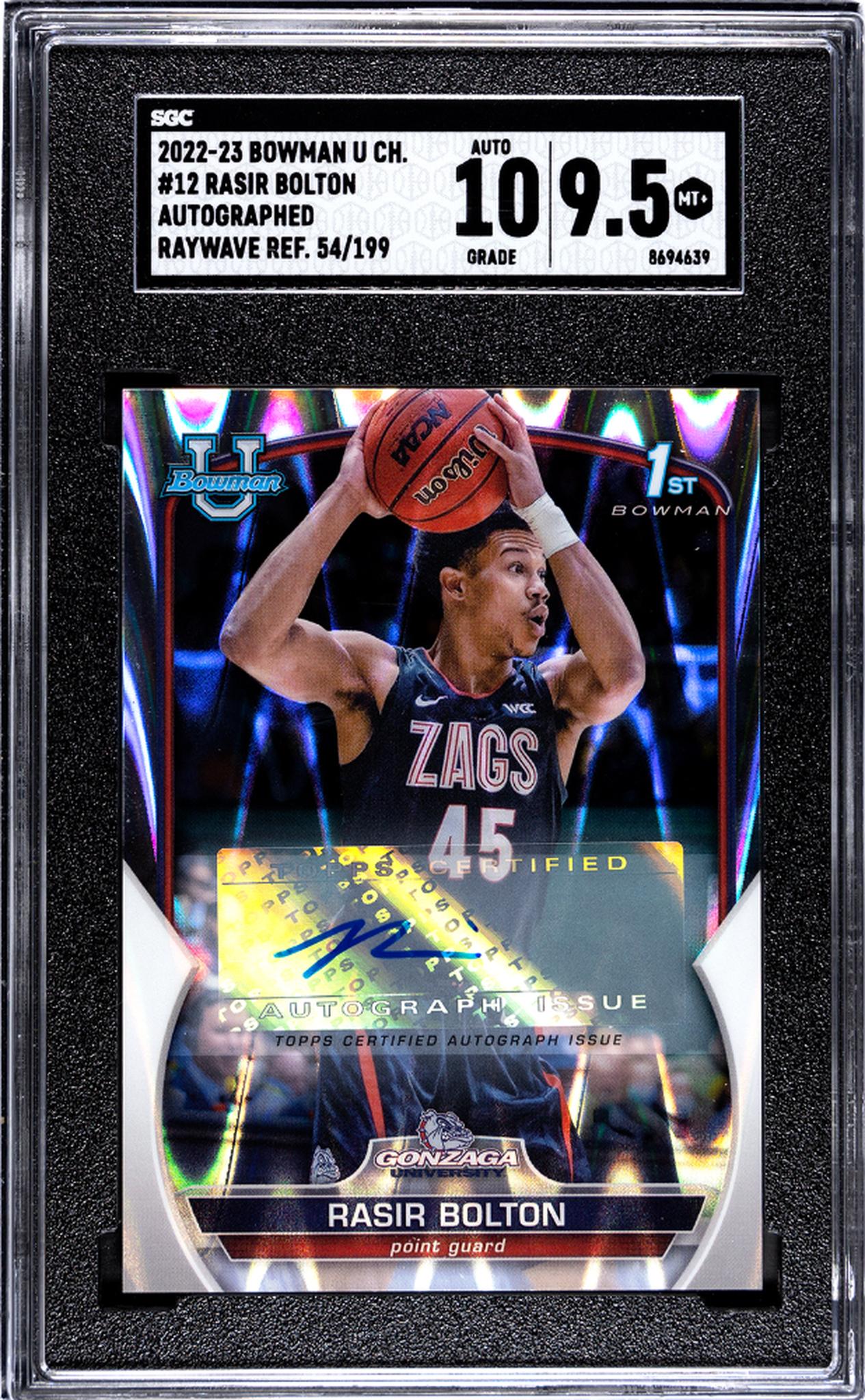 2023 Bowman #12 Rasir Bolton /199 SGC 9.5