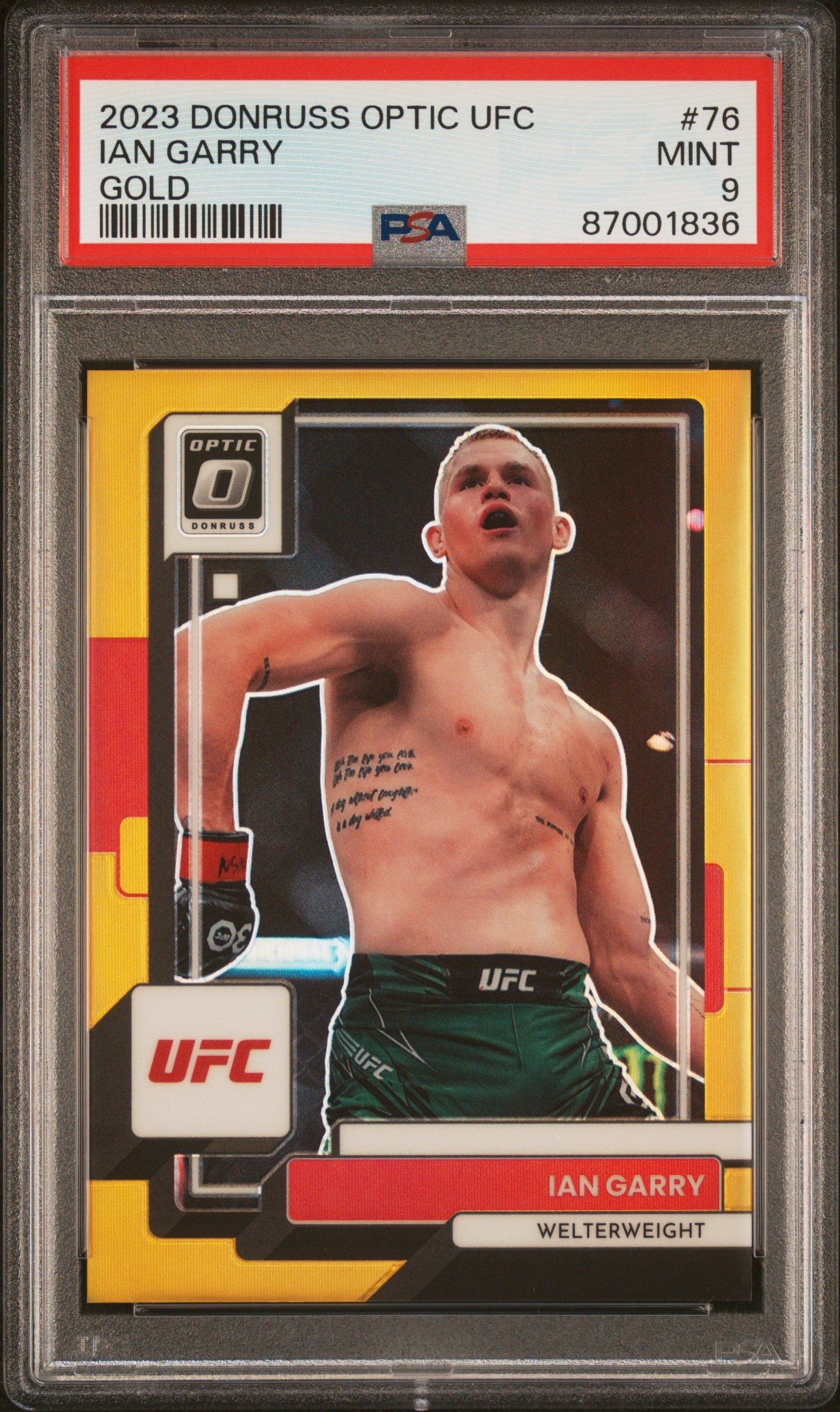 2023 Panini Donruss Optic UFC #76 Ian Garry Gold PSA 9