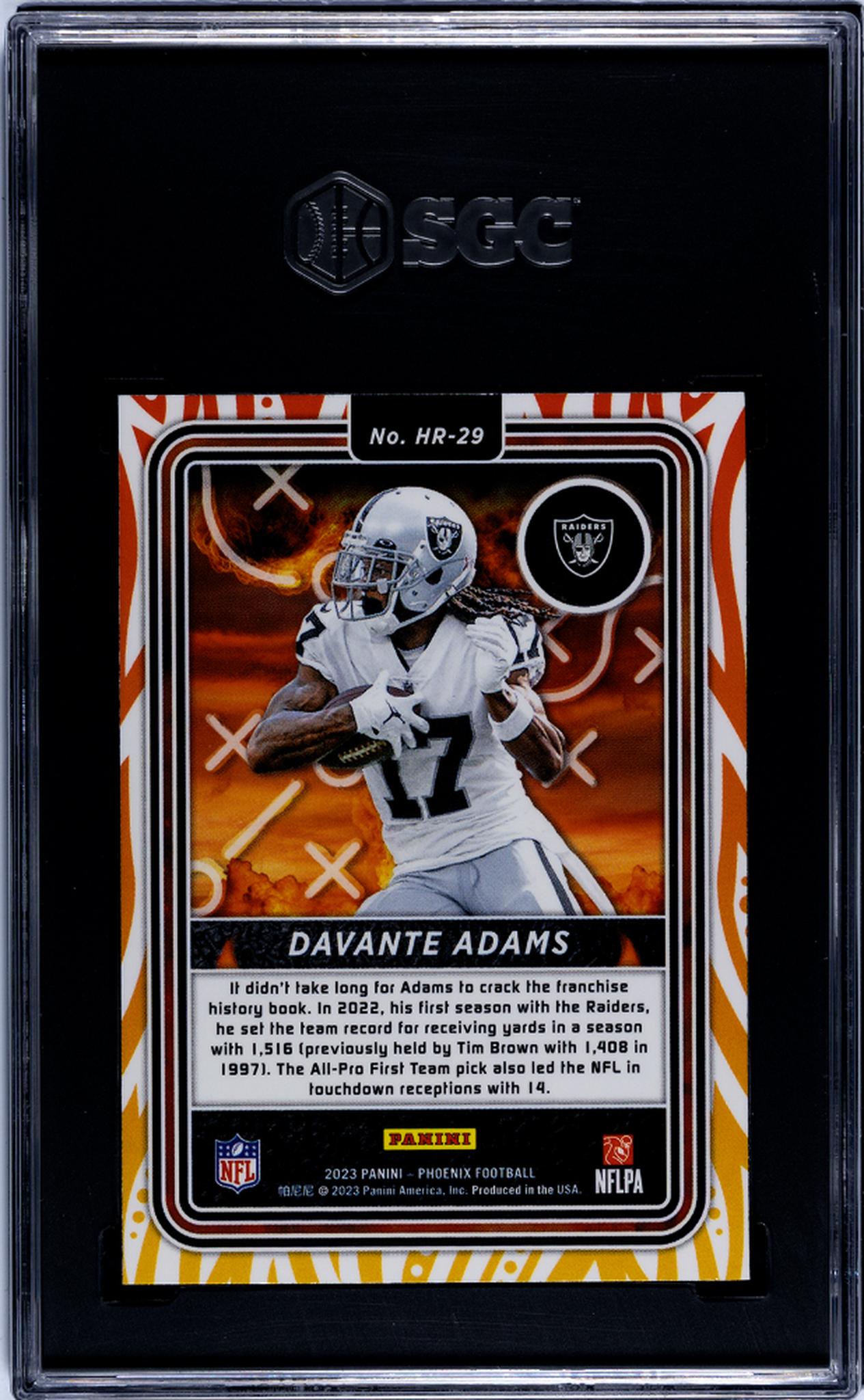 2023 Panini Phoenix #HR-29 Davante Adams Hot Routes SGC 10