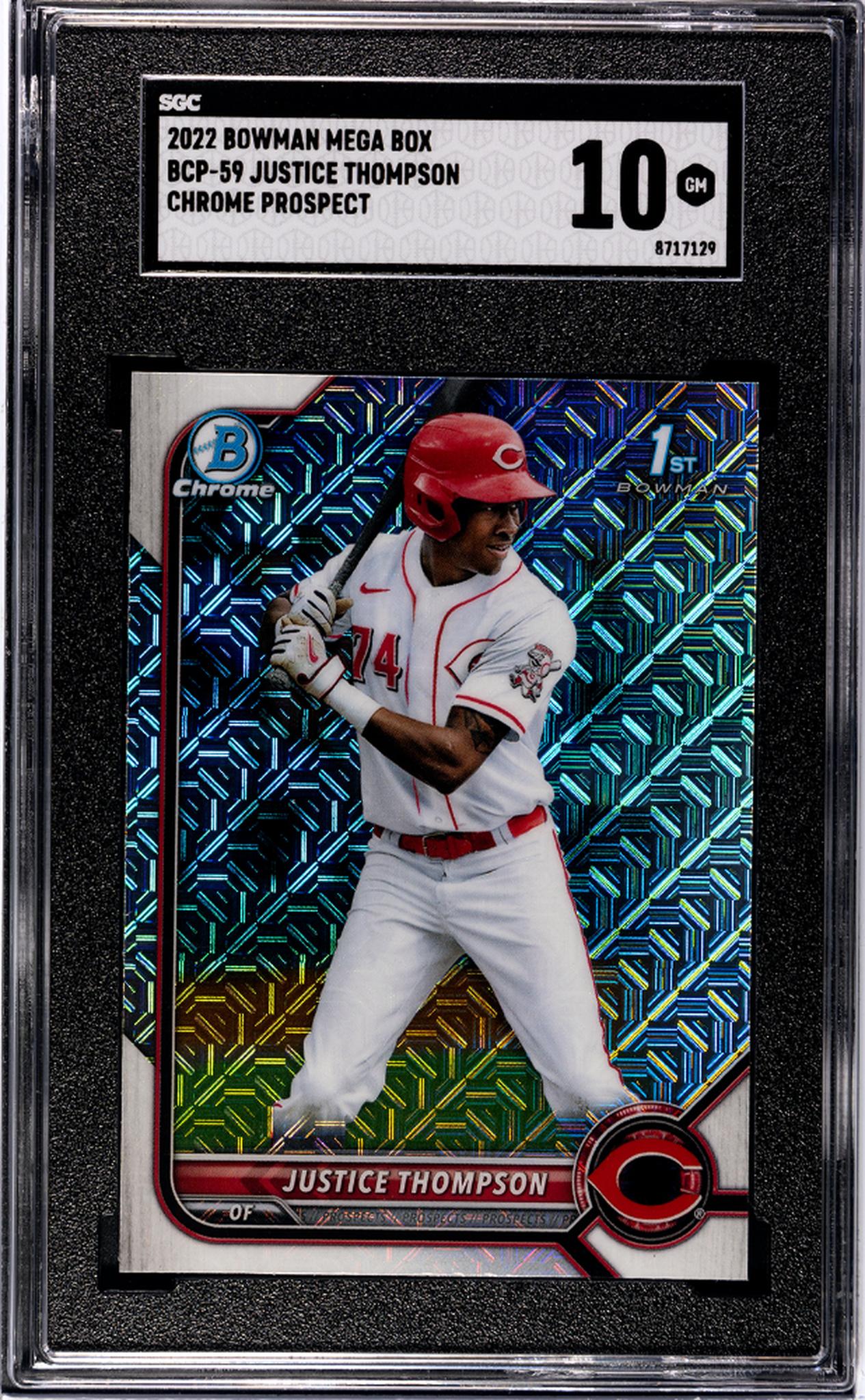 2022 Bowman Mega Box Chrome Justice Thompson #BCP-59 SGC 10