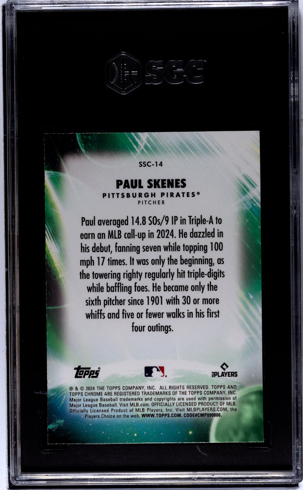 2024 Topps Chrome Update Stratospheric Stars Paul Skenes #SSC-14 RC SGC 10