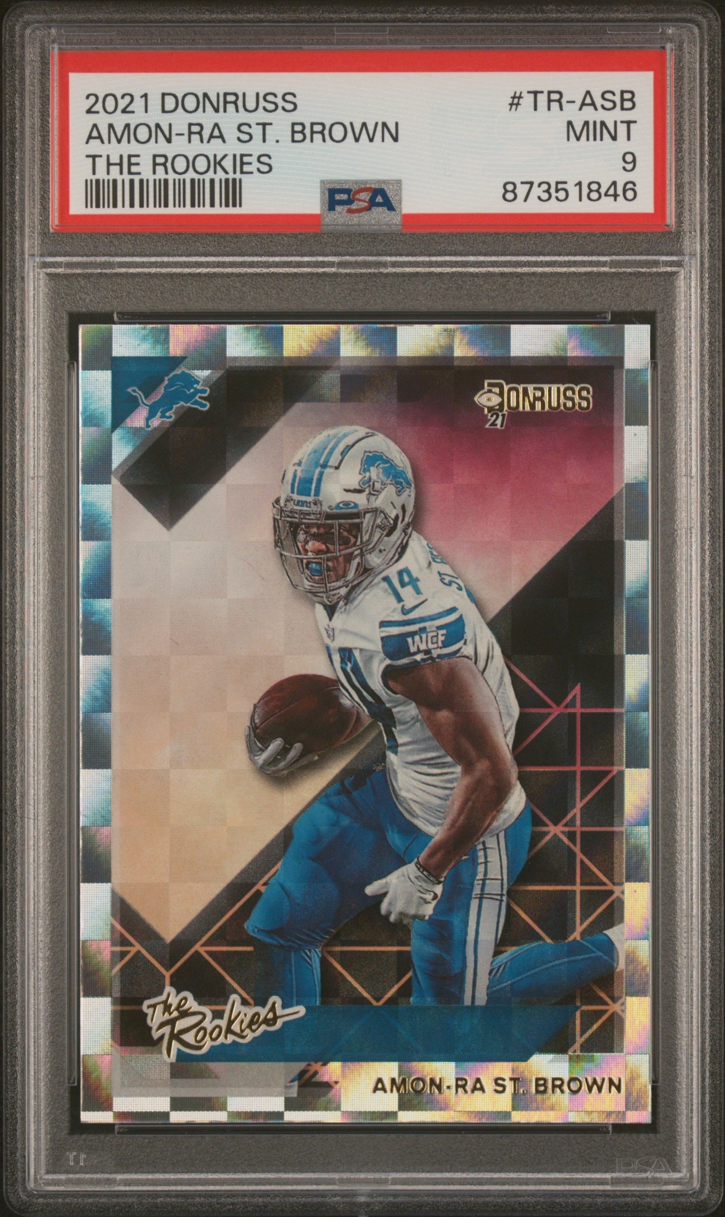 2021 Donruss The Rookies Amon-Ra St. Brown #TR-ASB PSA 9