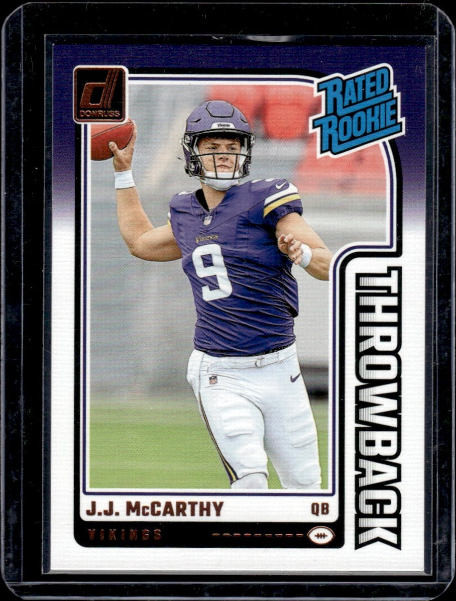 2024 Panini Donruss #2 J.J. McCarthy Rookie Minnesota Vikings