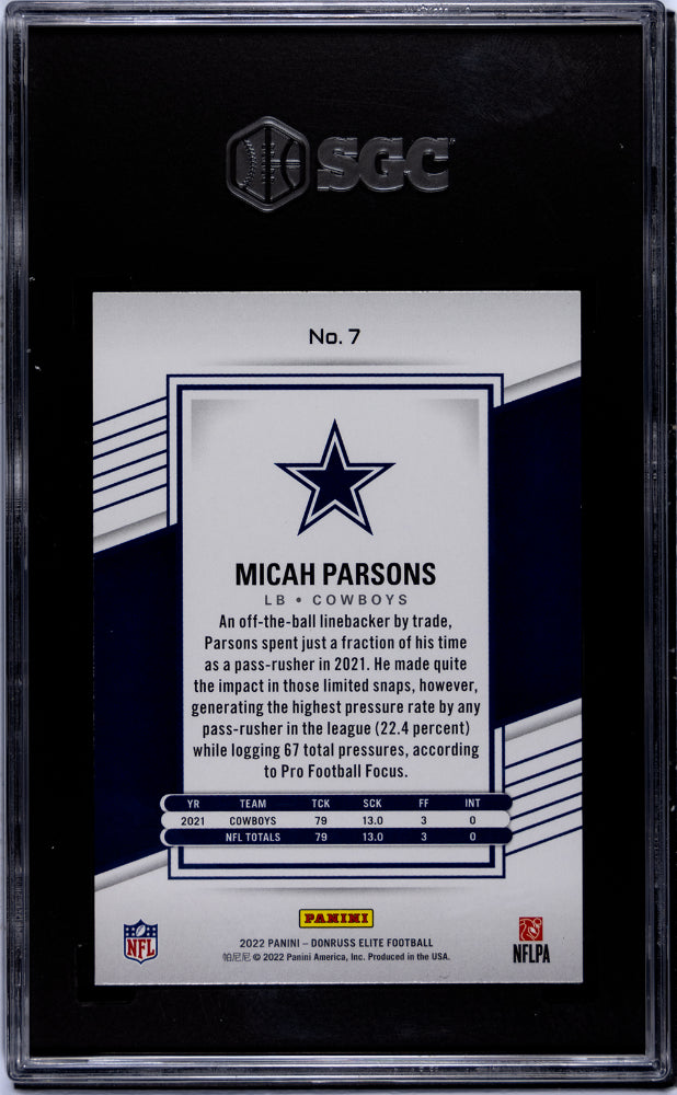 2024 Panini Elite #7 Micah Parsons SGC 9.5