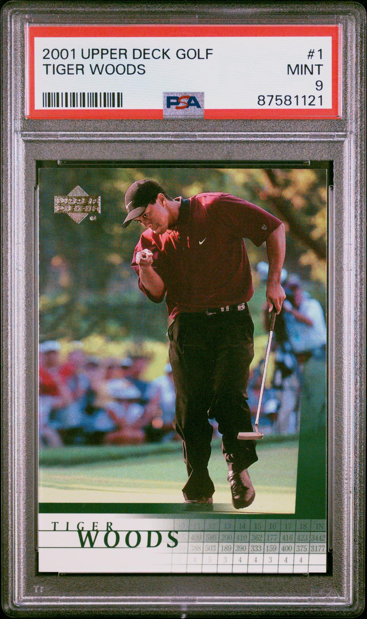 2001 Upper Deck Tiger Woods #1 PSA 9