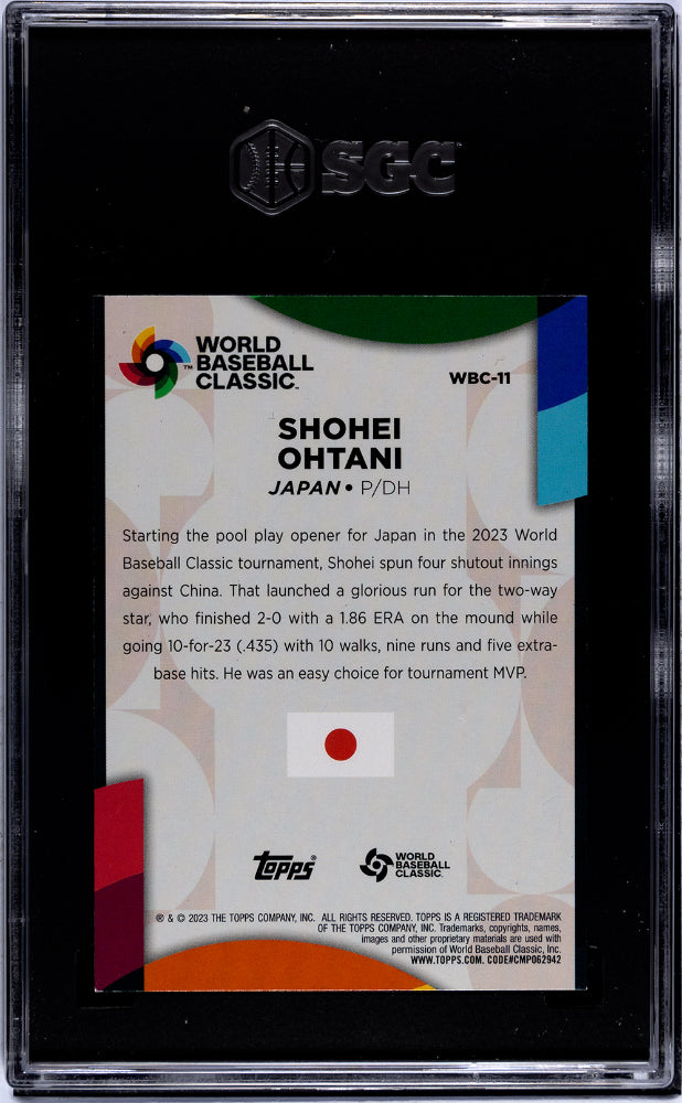 2023 Topps #WBC-11 Shohei Ohtani '23 WBC Stars SGC 9