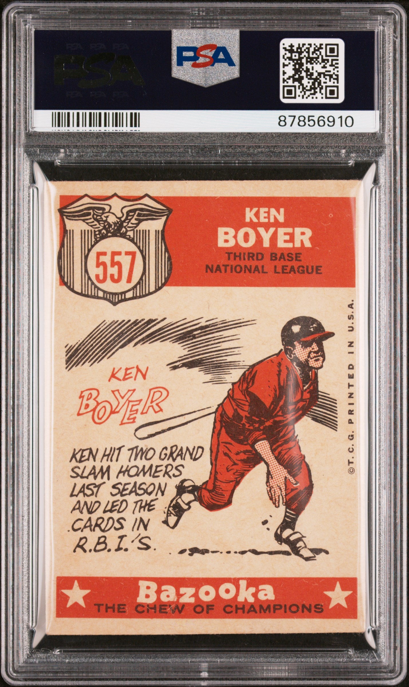 1959 Topps Ken Boyer All Star #557 PSA 5