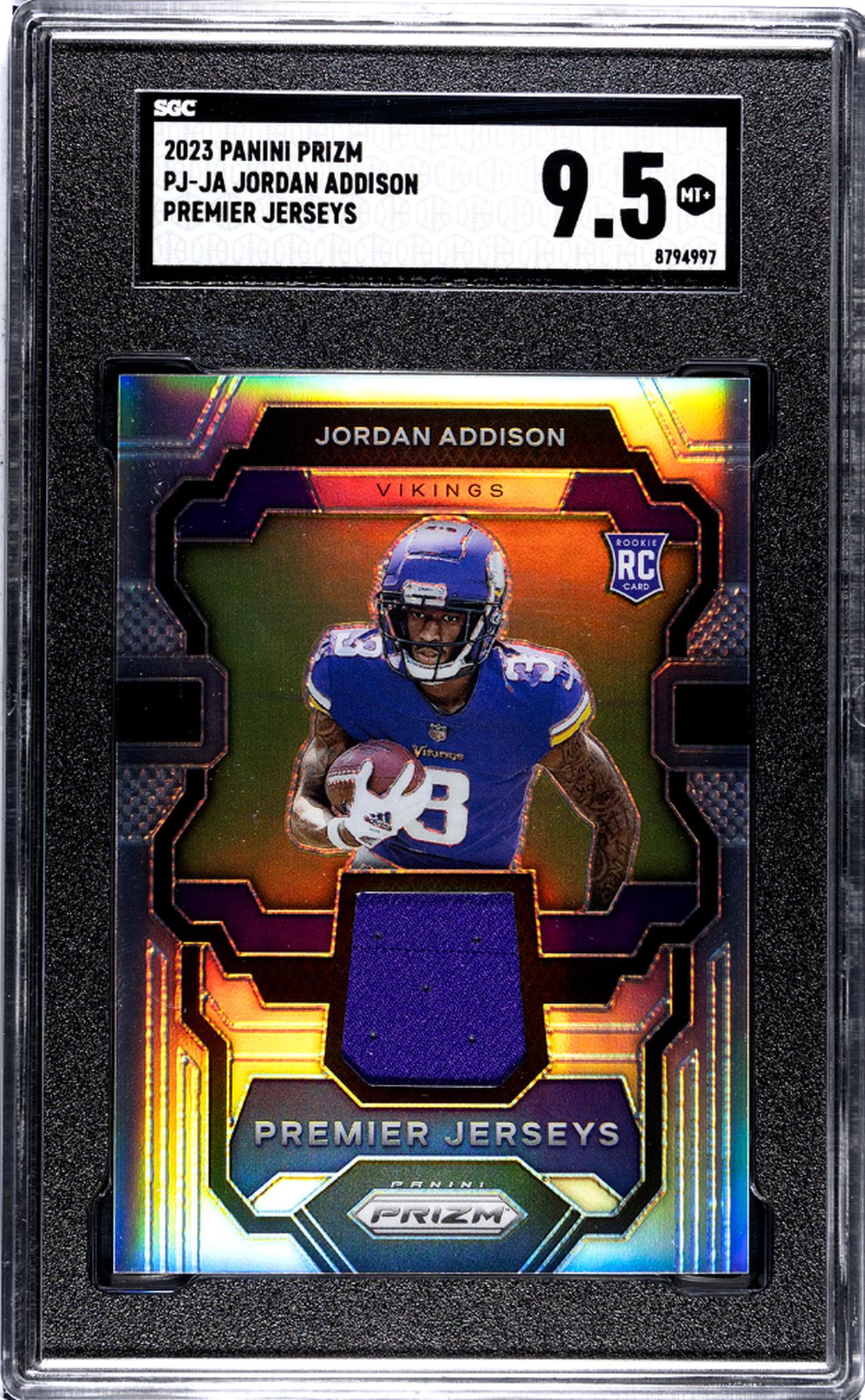 2023 Panini Prizm #PJ-JA Jordan Addison Premier Jerseys SGC 9.5