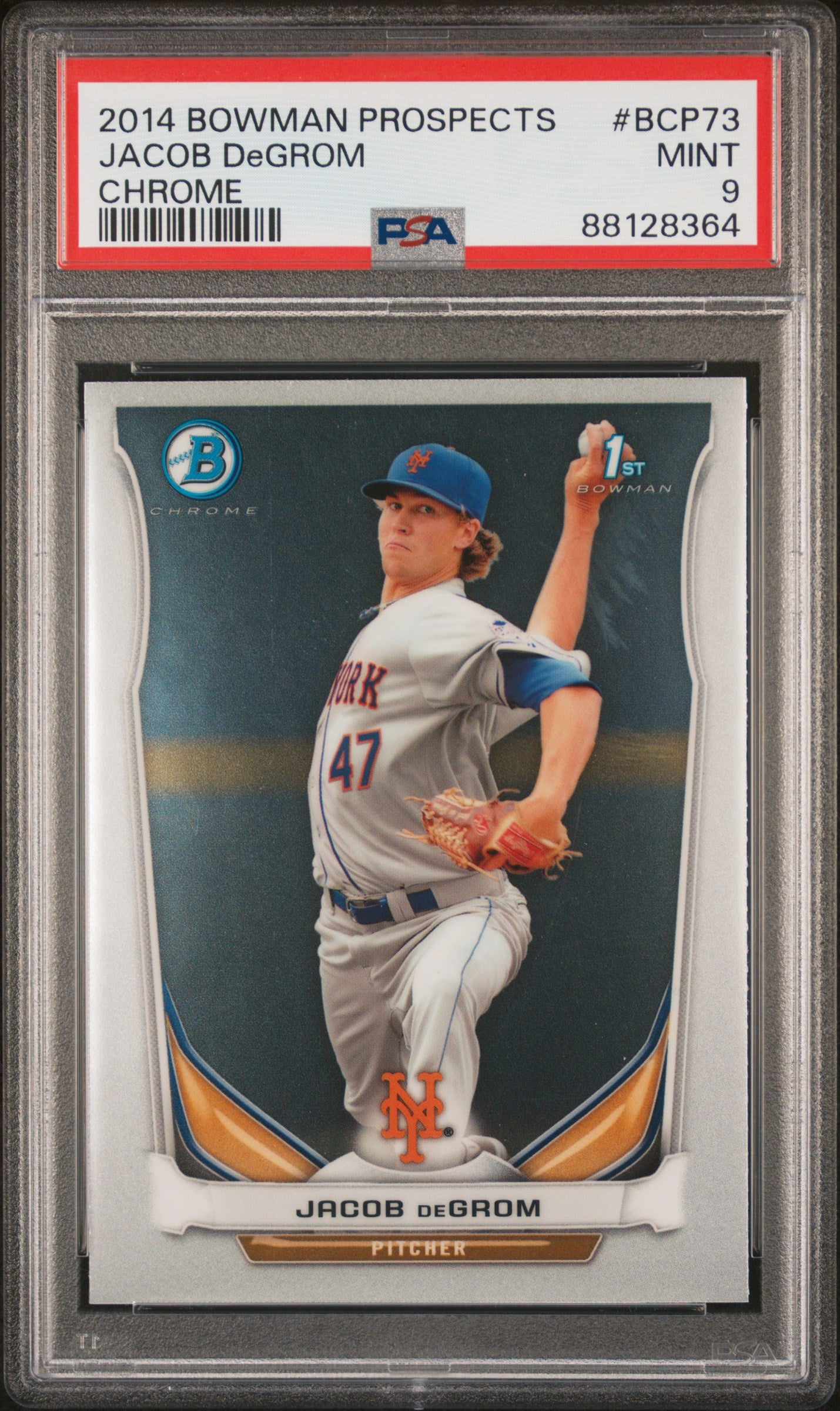 2014 Bowman Prospects Chrome Jacob deGrom #BCP73 1st Bowman PSA 9