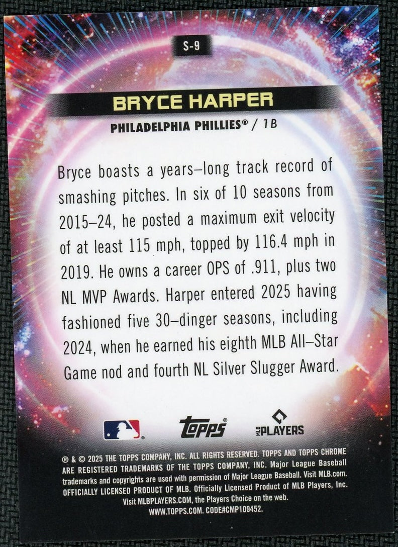 2025 Topps Chrome S-9 Bryce Harper Super Nova