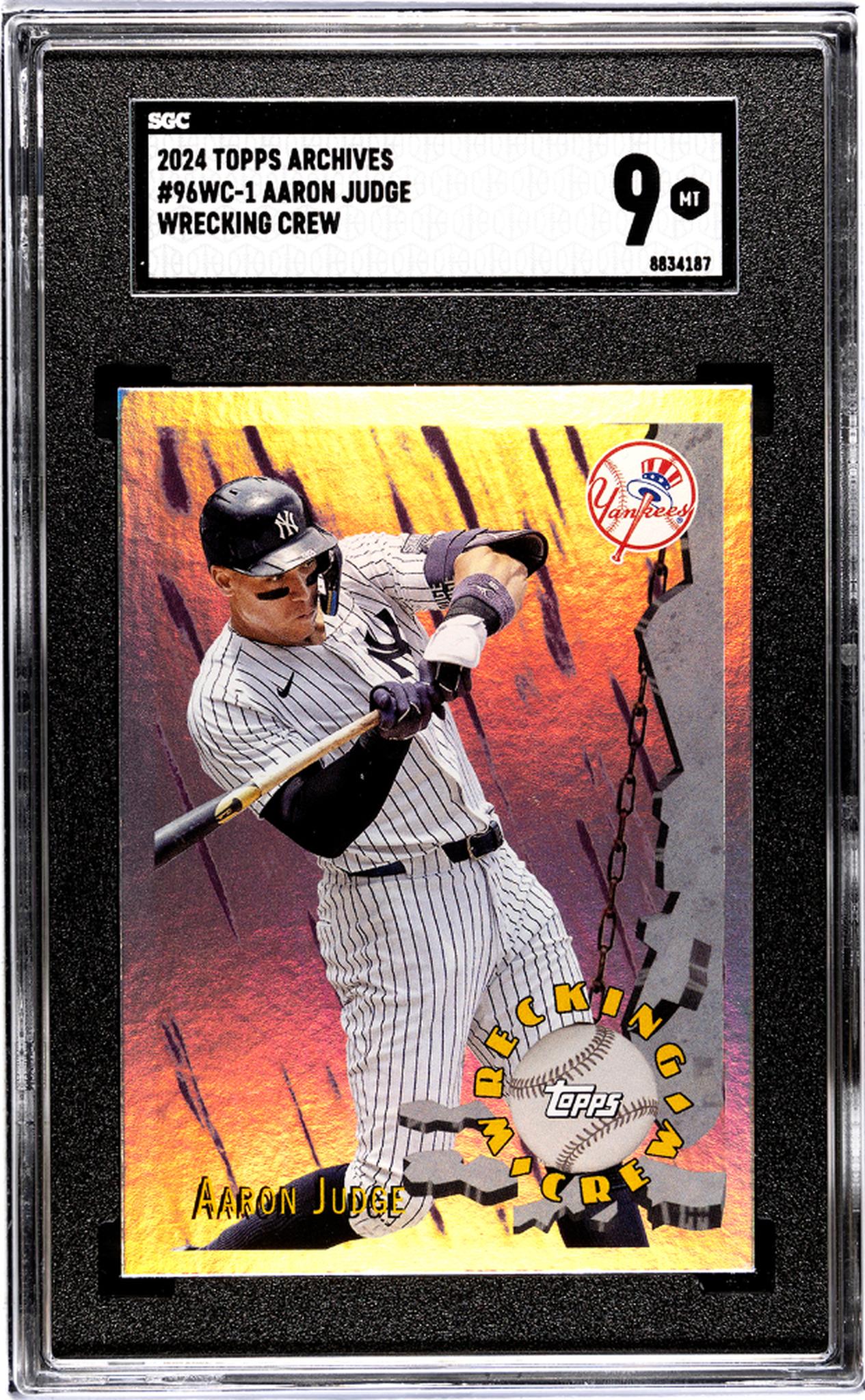 2024 Topps Archives #96WC-1 Aaron Judge Wrecking Crew SGC 9
