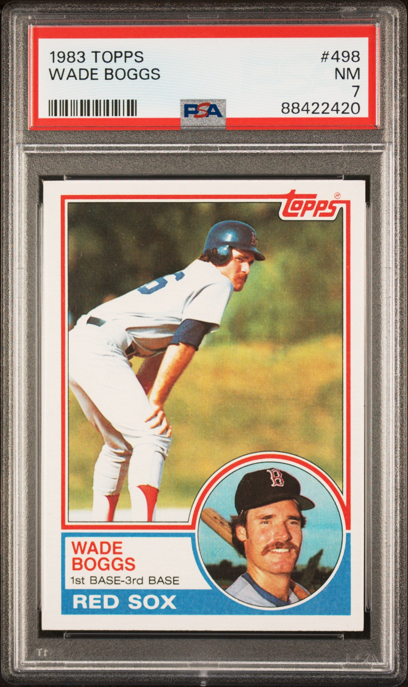 1983 Topps Wade Boggs #498 RC PSA 7