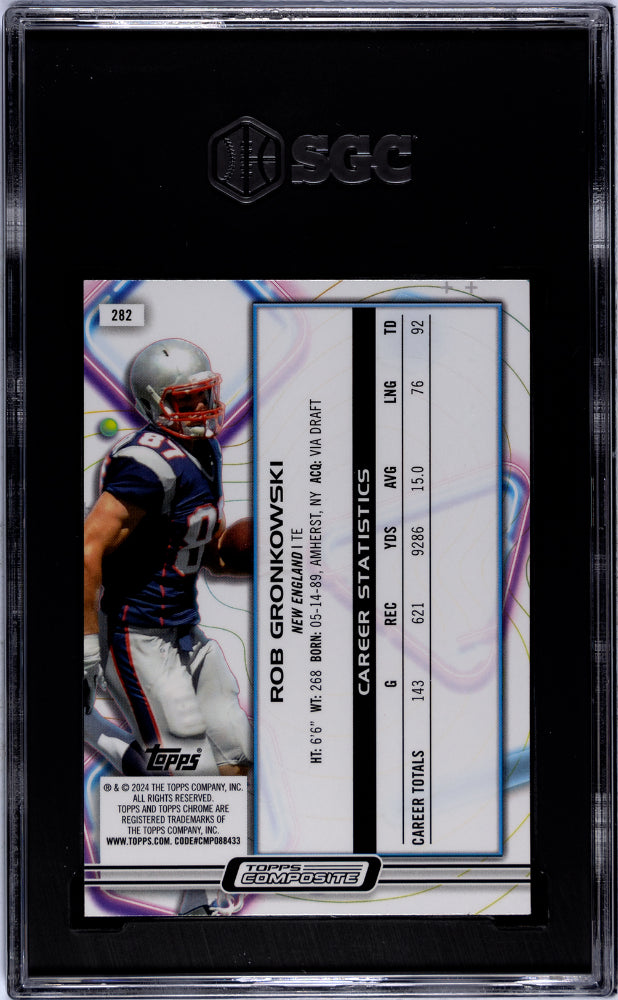 2023 Topps Composite #282 Rob Gronkowski Cosmic Chrome Nucleus Refractor SGC 10