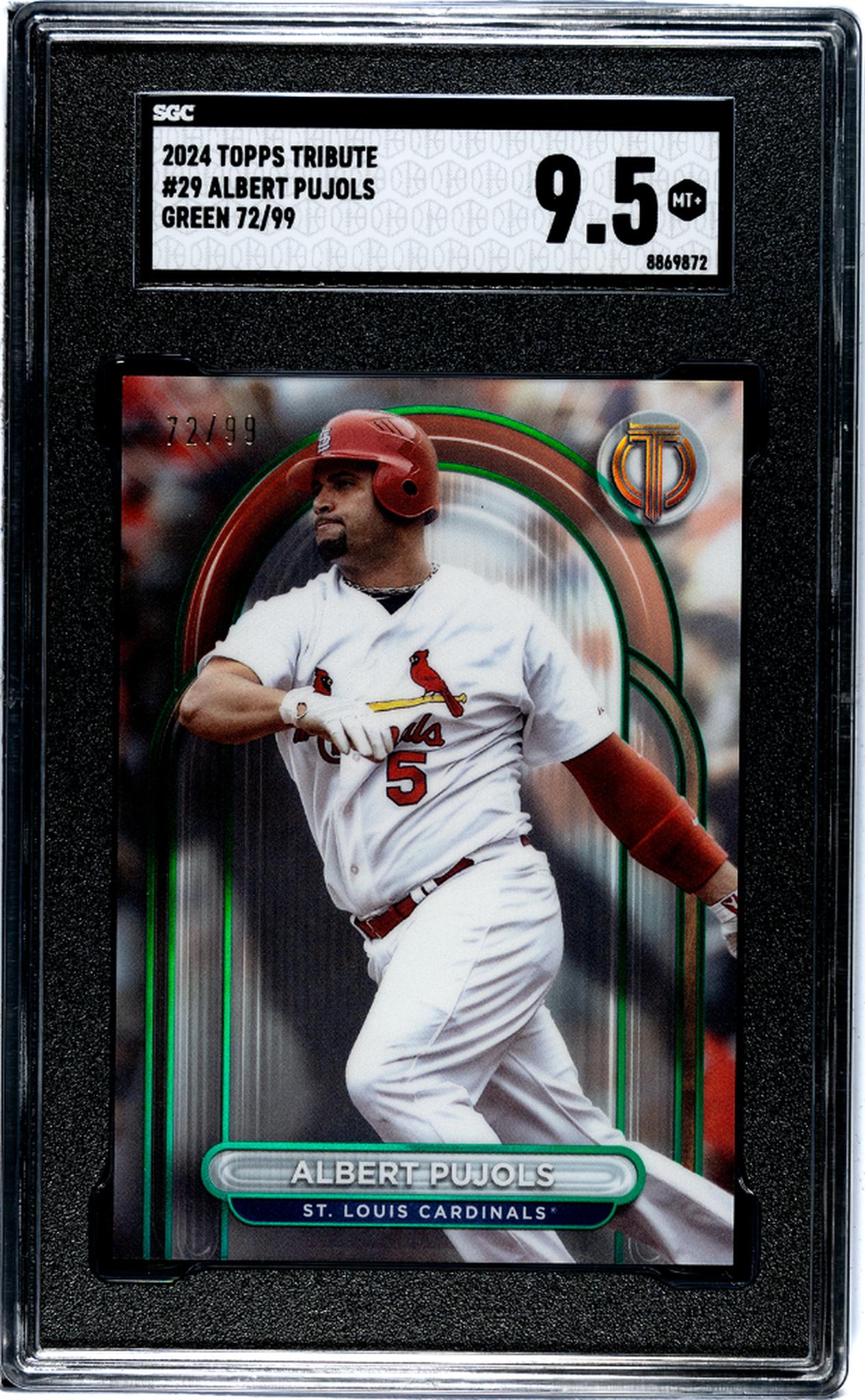 2024 Topps Tribute #29 Albert Pujols Green /99 SGC 9.5 