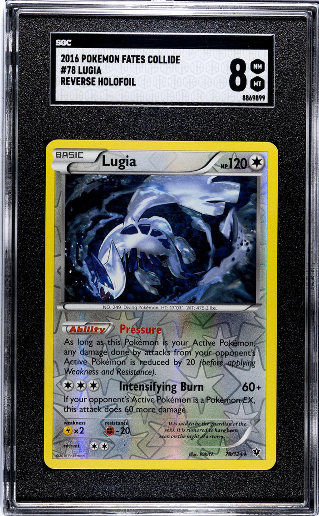 2016 Fates Collide #78/124 Lugia Reverse Holofoil SGC 8