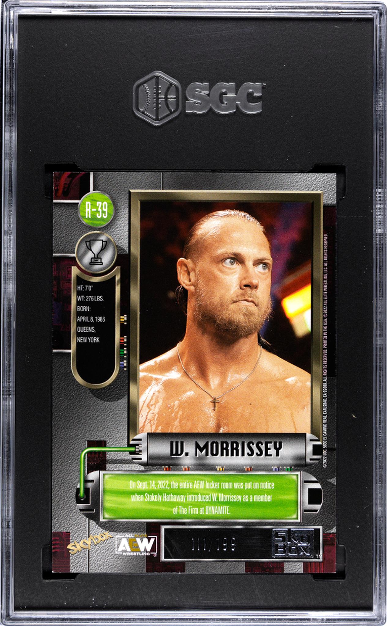 2022 Skybox Metal Univ AEW 97-98 Retro Purple Spec W. Morrissey #R-39 /199 SGC 9