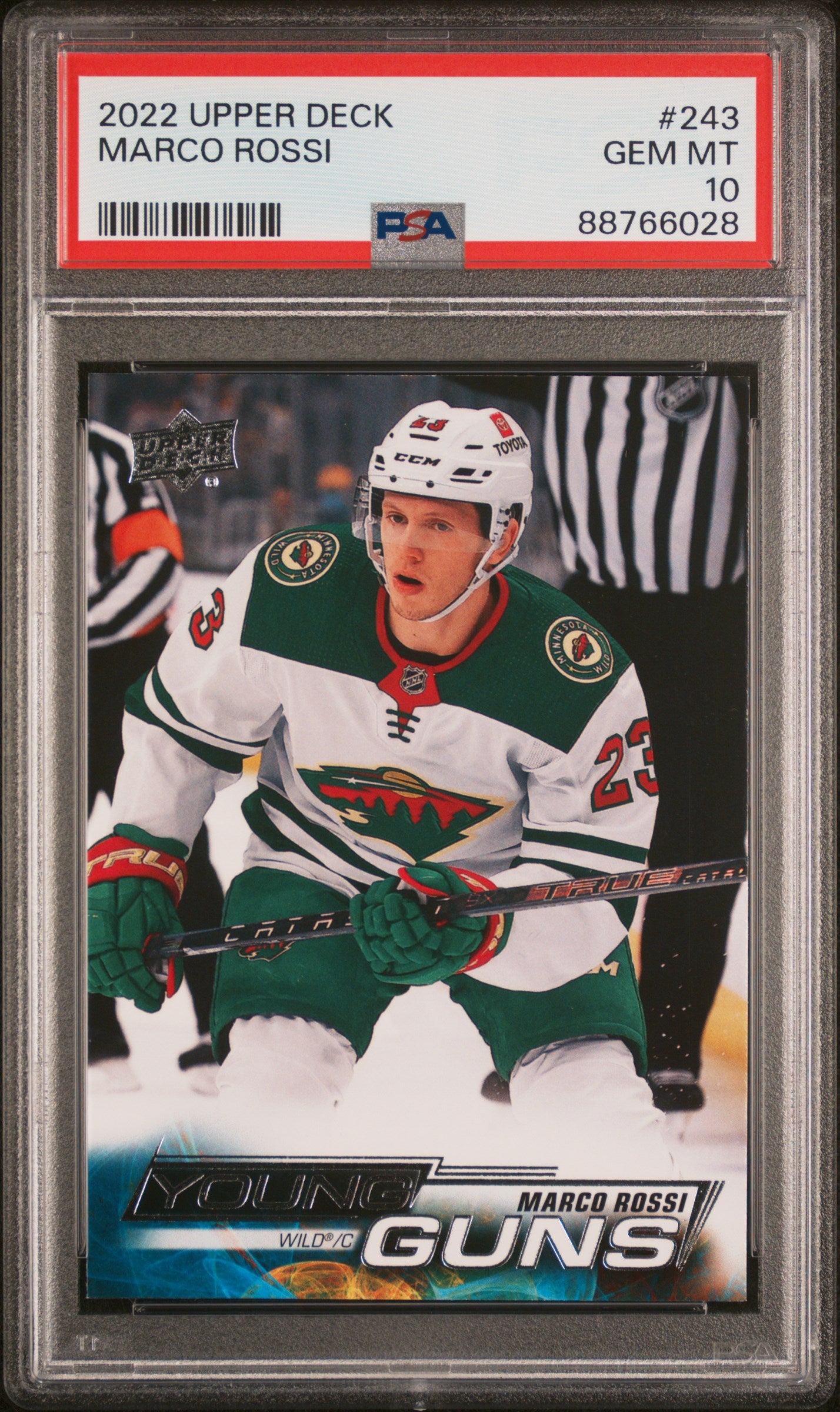 2022 Upper Deck Series 1 Young Guns Marco Rossi #243 RC PSA 10