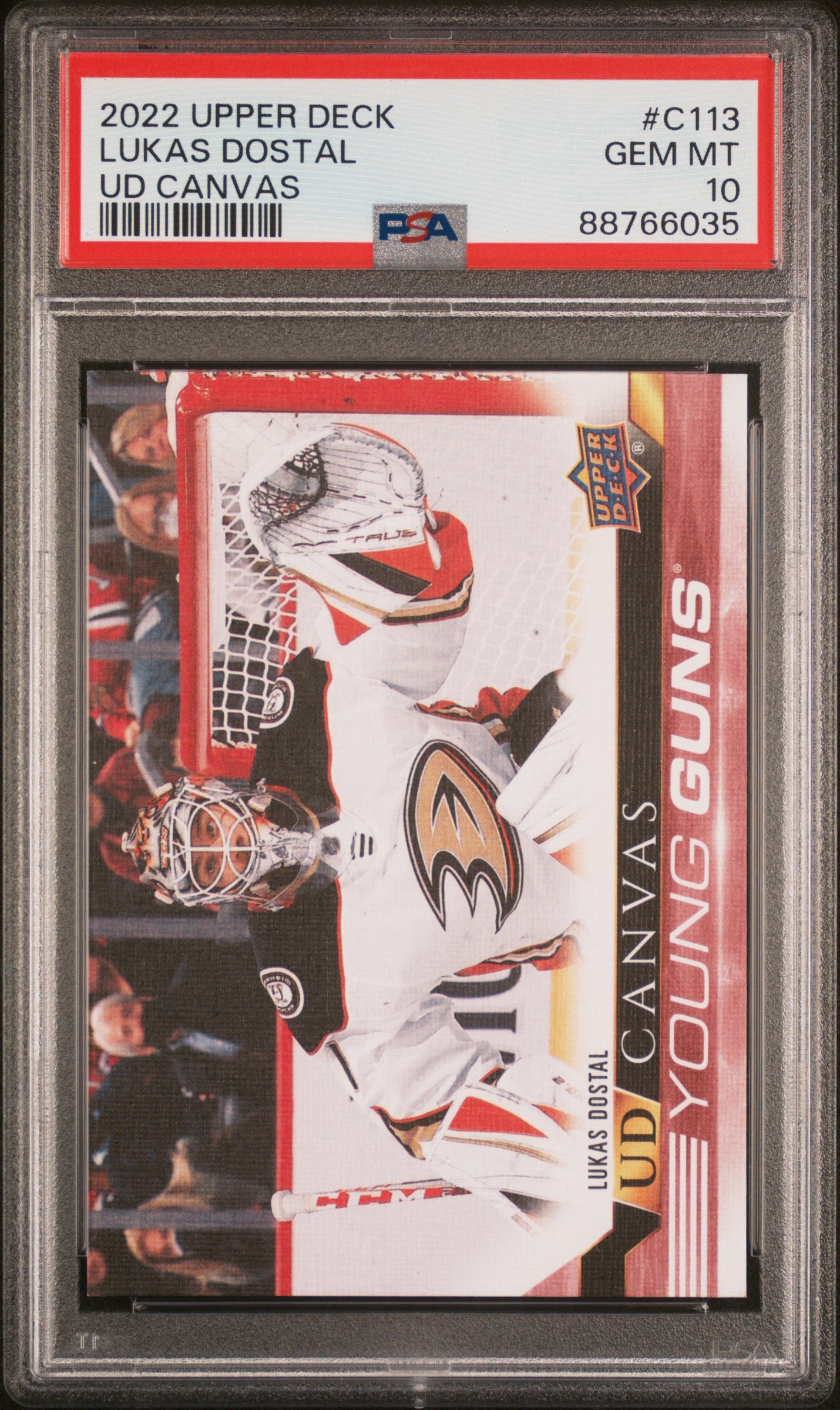 2022 Upper Deck Series 1 UD Canvas Young Guns Lukas Dostal #C113 RC PSA 10