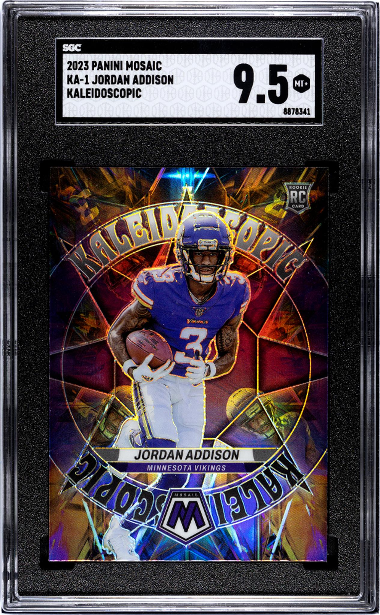 2023 Panini Mosaic Kaleidoscopic Jordan Addison #KA-1 RC SGC 9.5