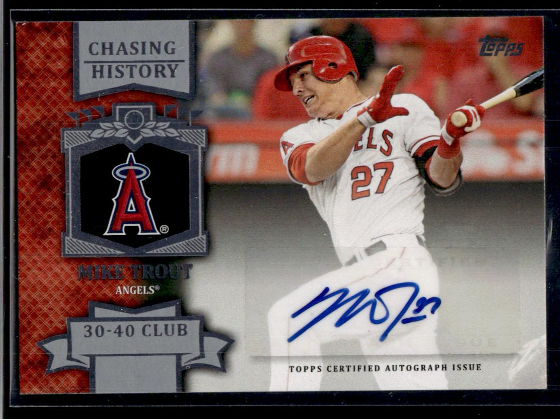 2013 Topps CHA-MIT Mike Trout Chasing History Angels Auto