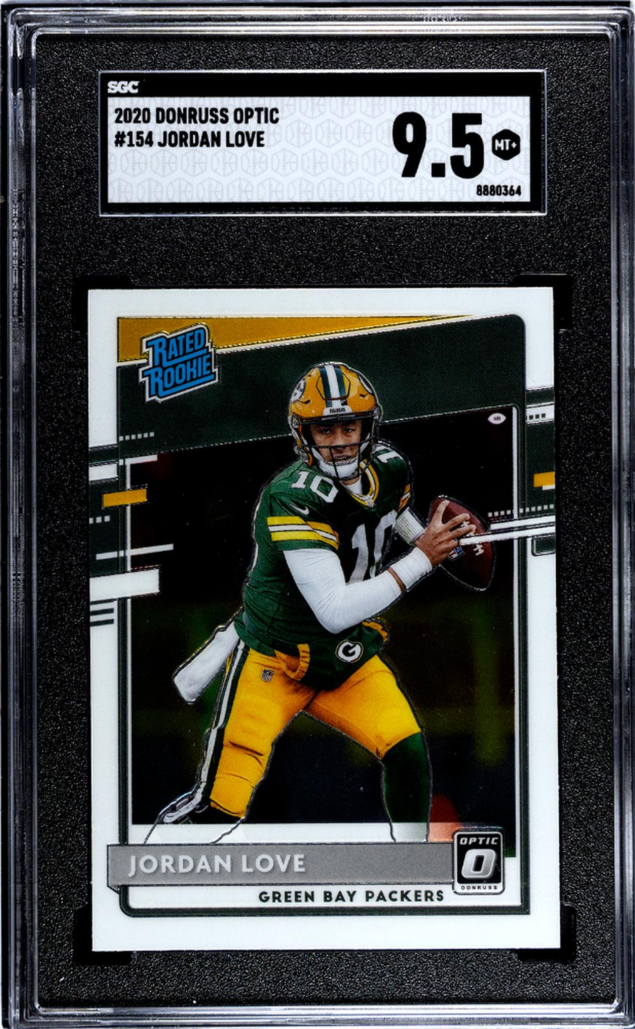 2020 Panini Donruss Optic #154 Jordan Love Rated Rookie SGC 9.5 MT+ 