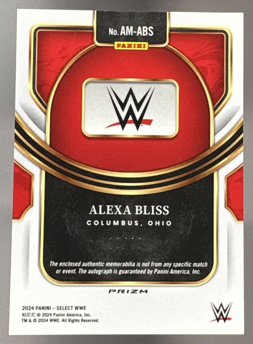 2024 Panini Select WWE Alexa Bliss Auto #AM-ABS