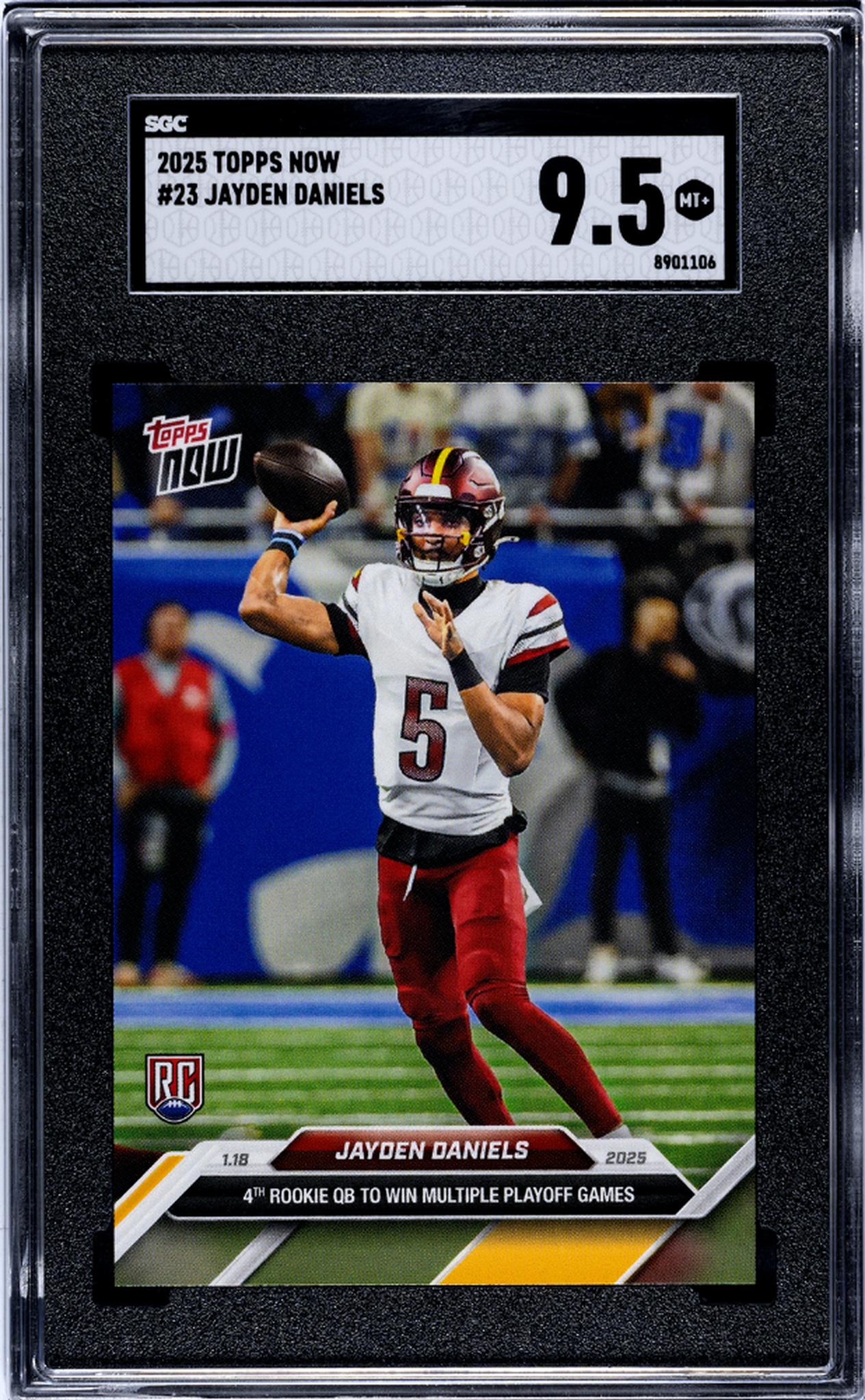 2025 Topps Now #23 Jayden Daniels SGC 9.5