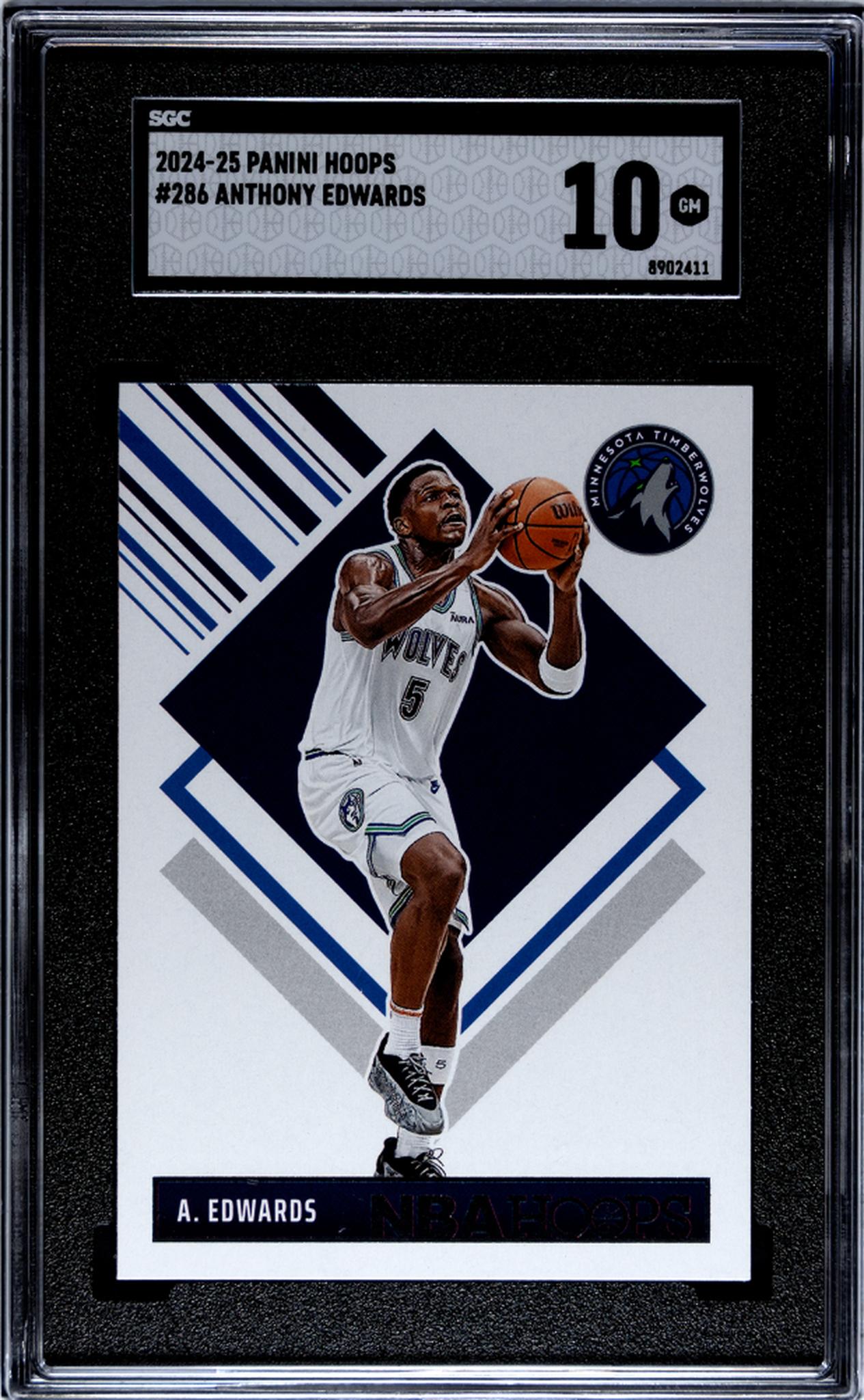 2024 Panini Hoops Anthony Edwards #286 SGC 10