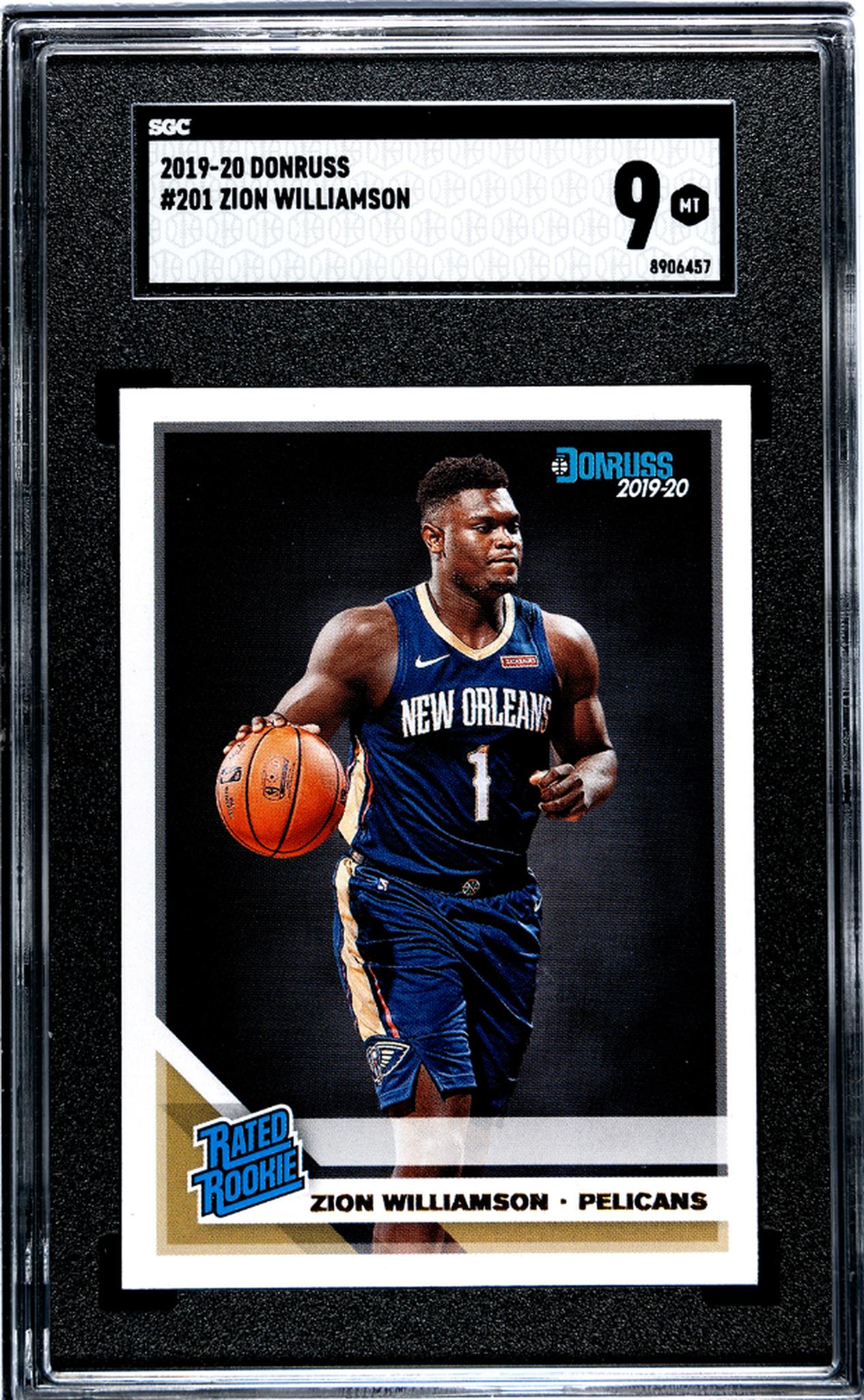 2019-20 Donruss Zion Williamson #201 RC SGC 9