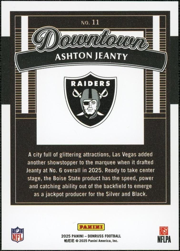 2025 Donruss Downtown 11 Ashton Jeanty Downtown