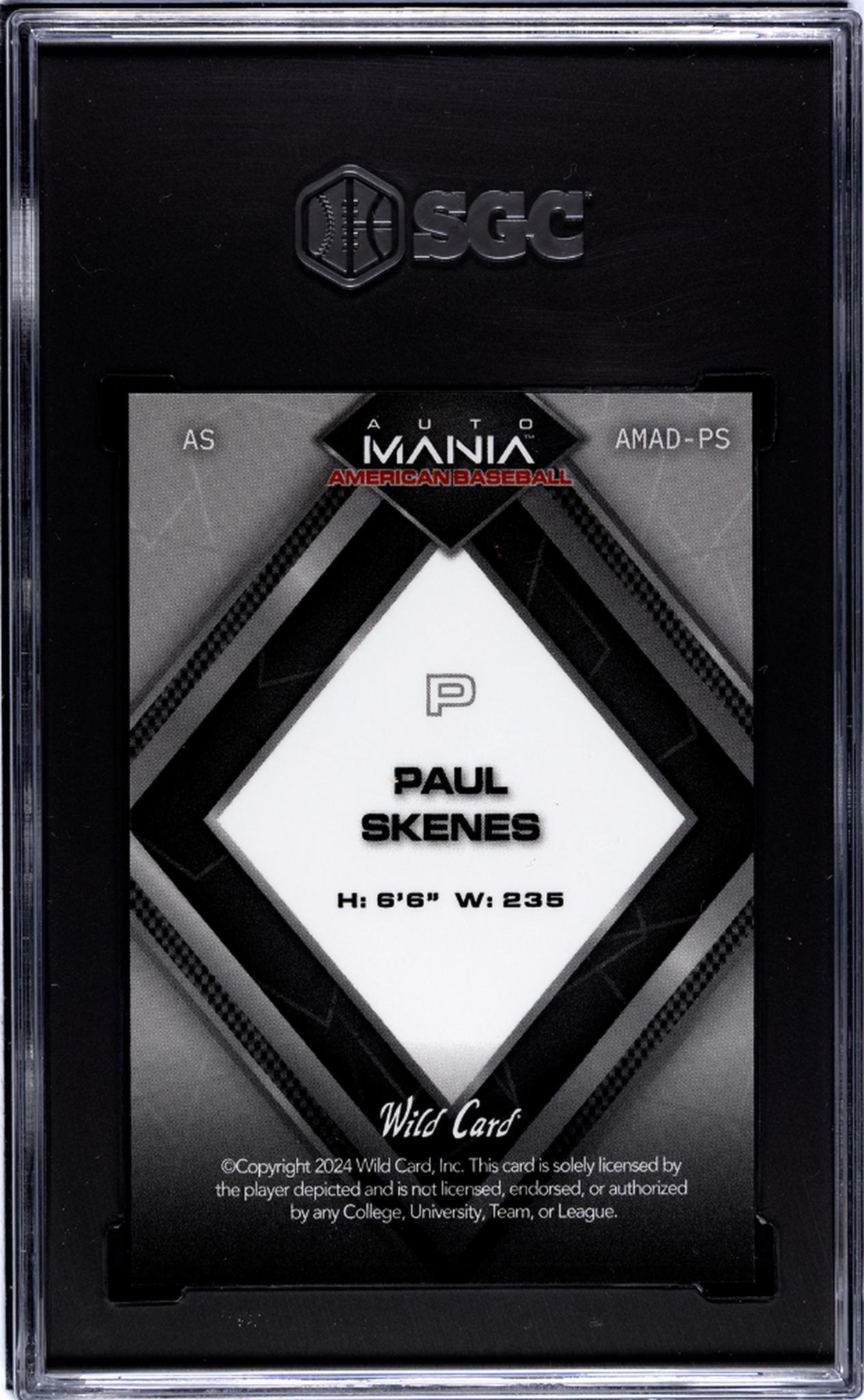 2024 Auto Mania #AMAD-PS Paul Skenes American Baseball /10 Auto SGC 9.5