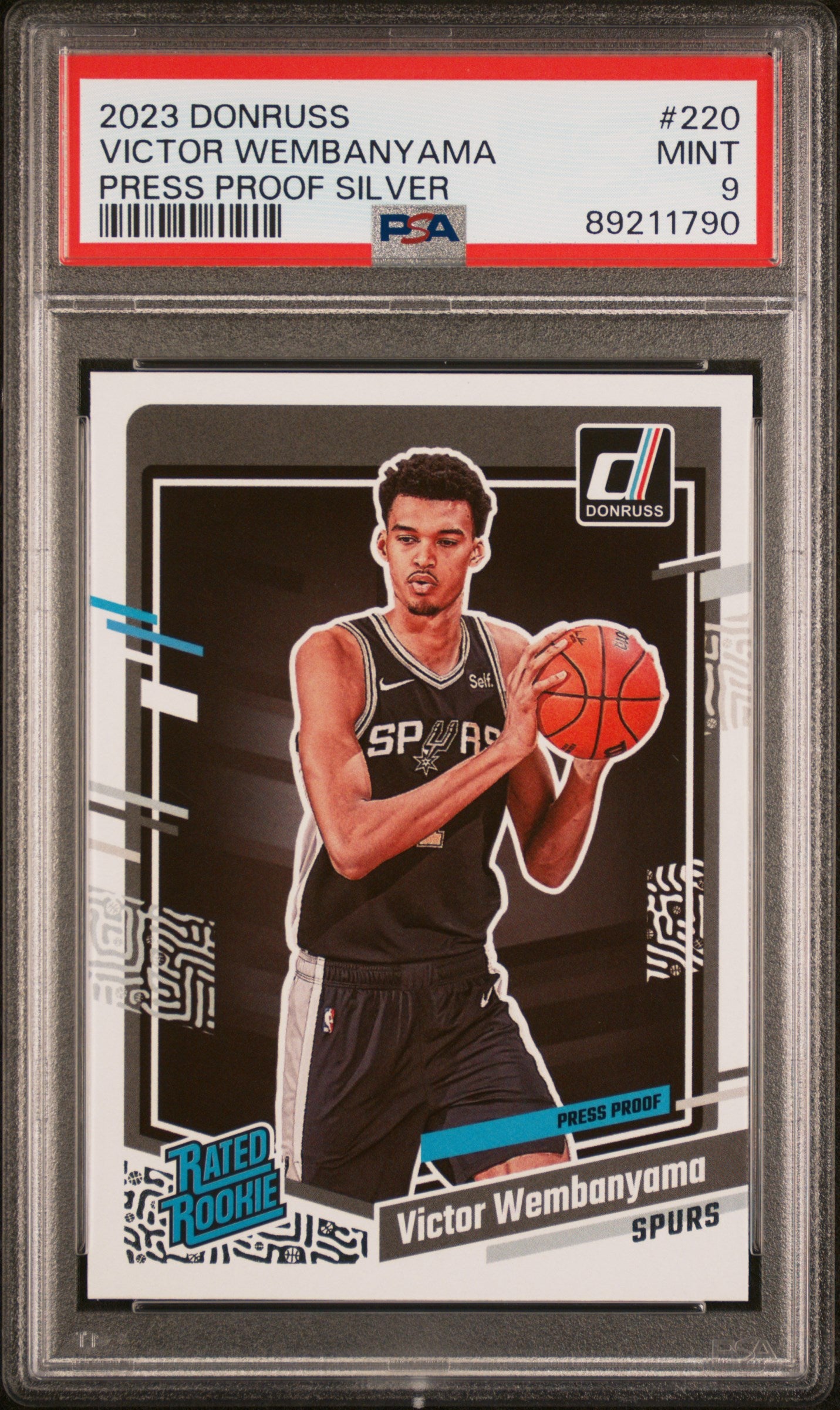 2023 Donruss #220 Victor Wembanyama Press Proof Silver PSA 9