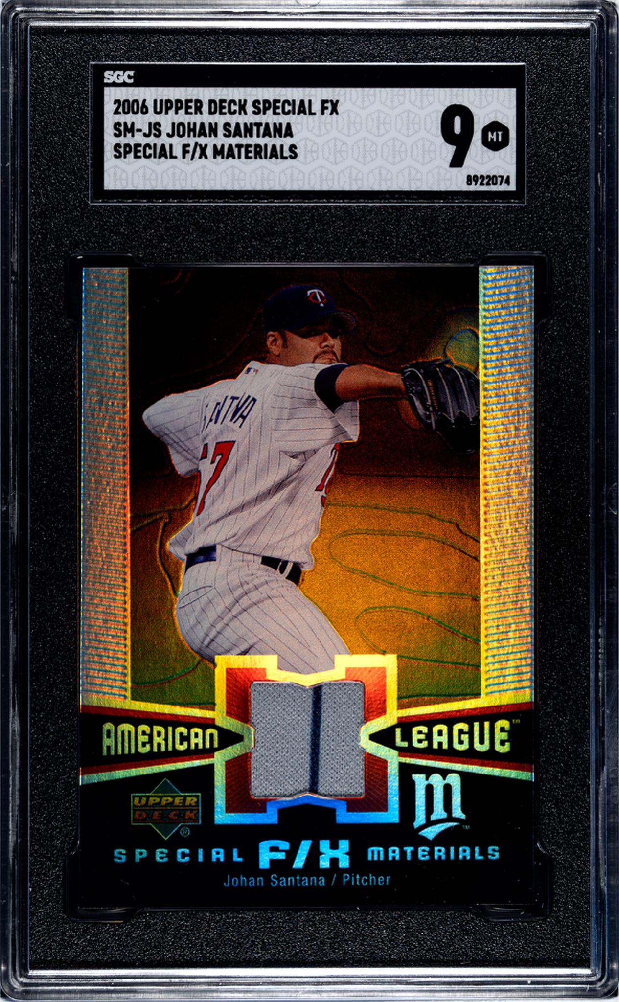 2006 Upper Deck Special FX #SM-JS Johan Santana Special F/X Mat. SGC 9