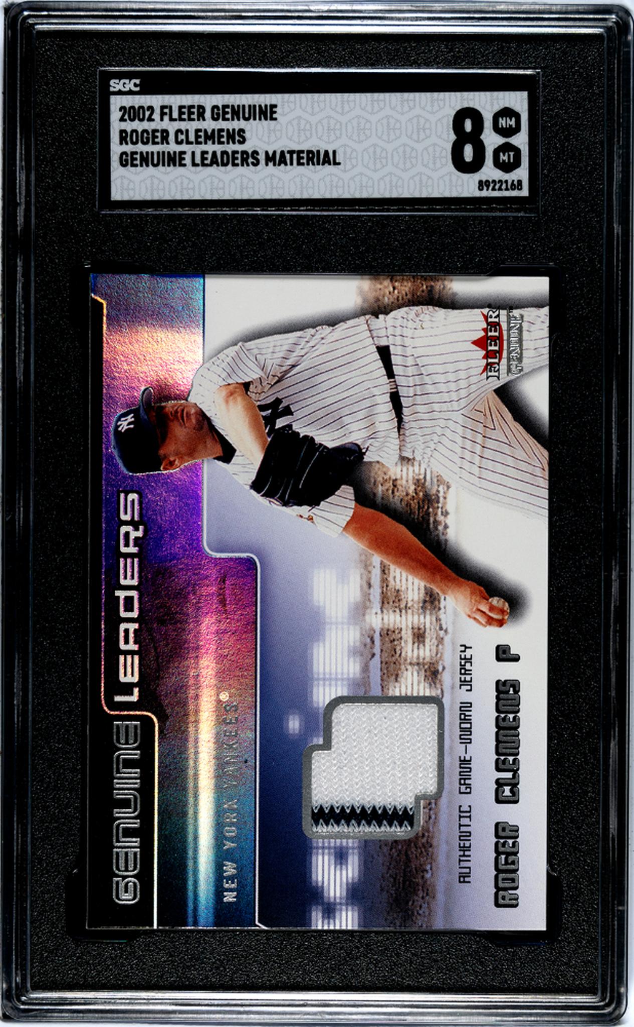 2002 Genuine Roger Clemens Genuine Leaders Material SGC 8