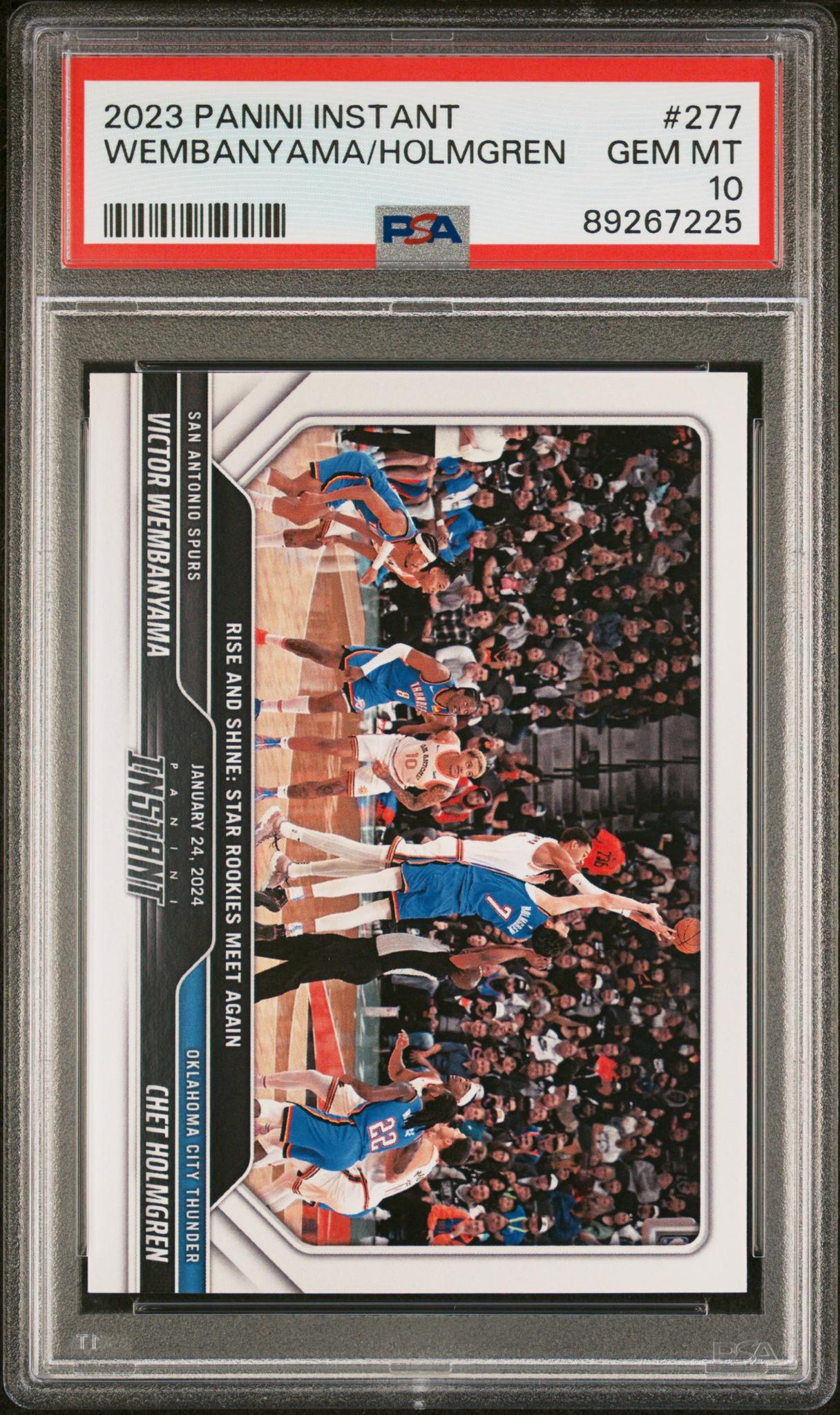 2023 Panini Instant Chet Holmgren/Victor Wembanyama #277 /1 PSA 10