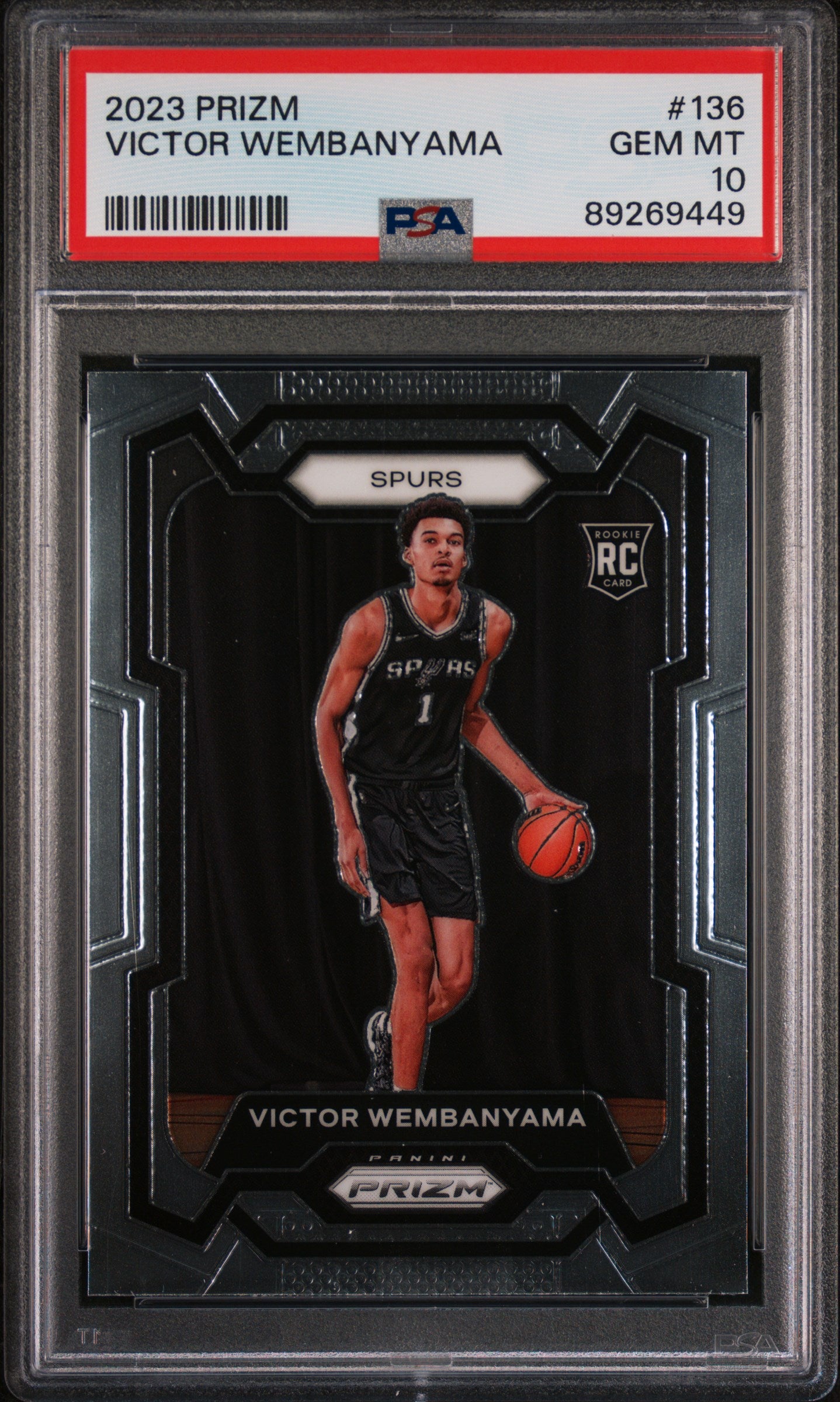 2023 Panini Prizm Victor Wembanyama #136 PSA 10