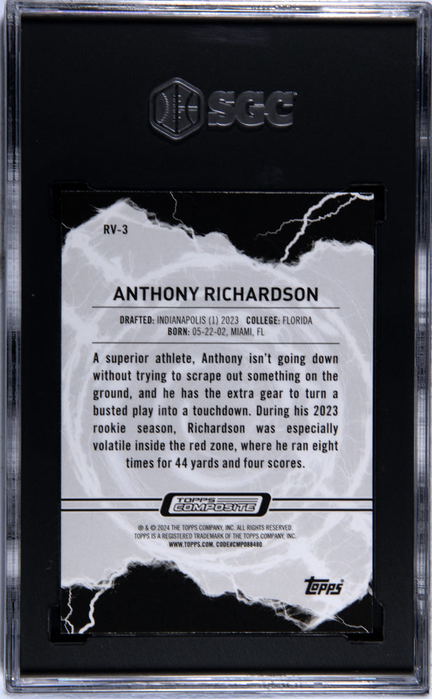 2023 Topps Composite #RV-3 Anthony Richardson Rookie SGC 10