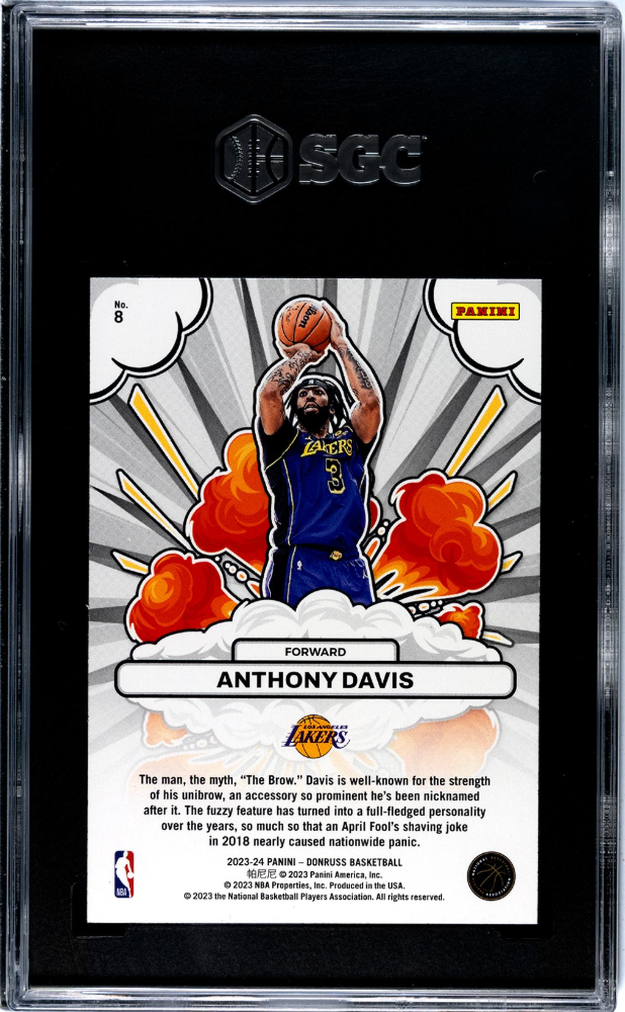 2023 Panini Donruss #8 Anthony Davis Bomb Squad! SGC 10