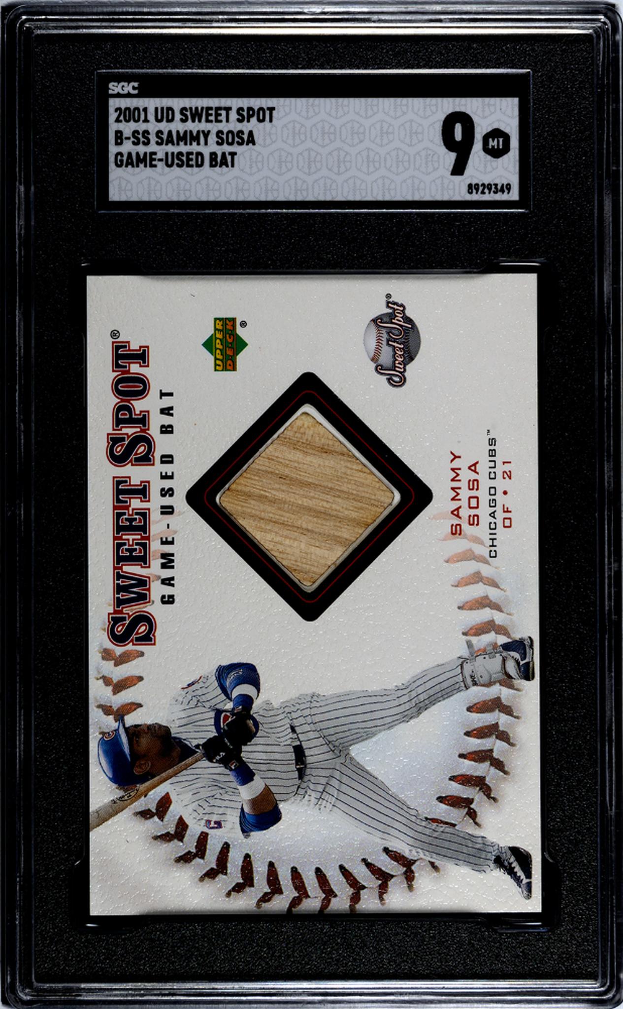 2001 Sweet Spot #B-SS Sammy Sosa Sweet Spot SGC 9